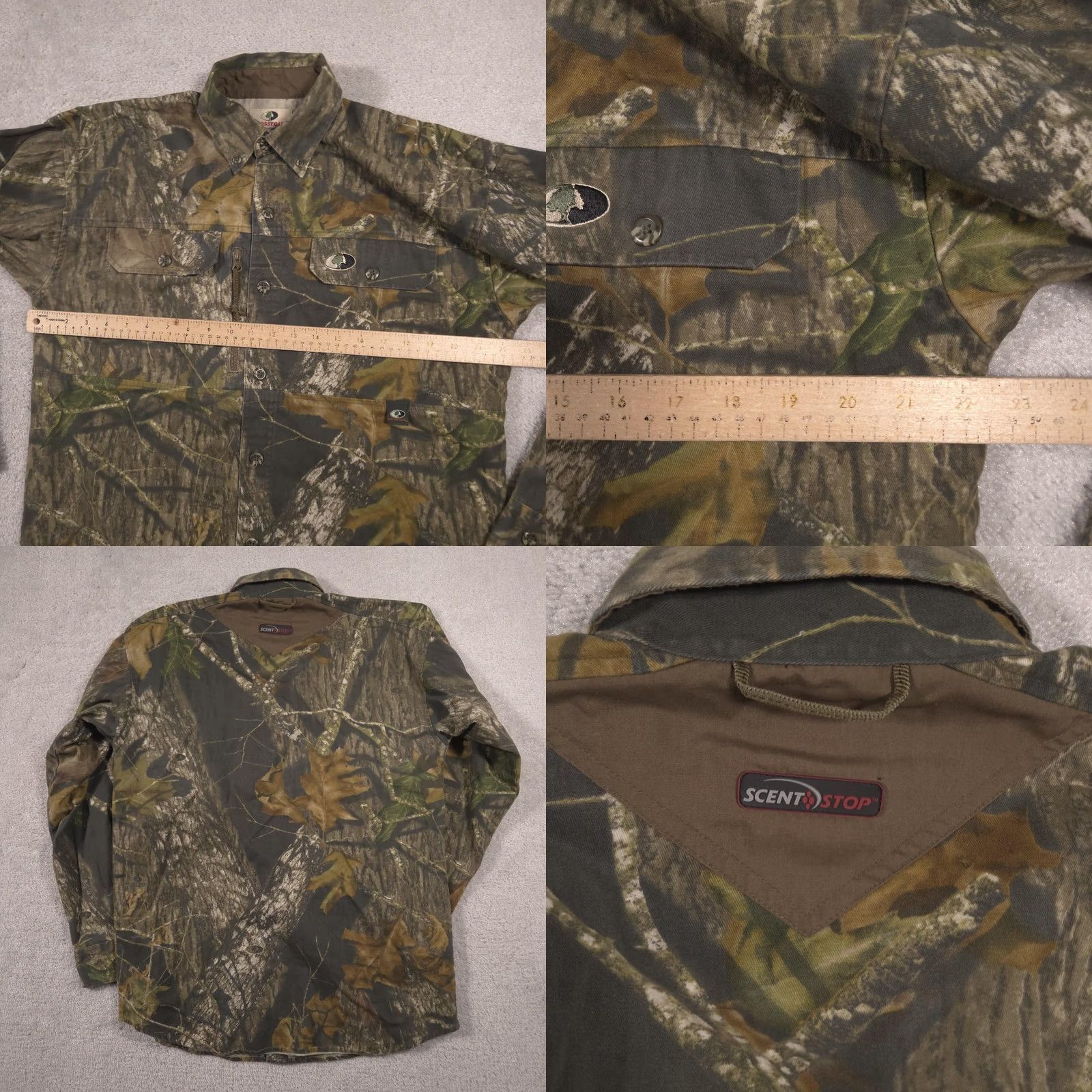 Vintage VINTAGE Mossy Oak Shirt Mens Medium Green Camo Long Sleeve Button Scent-Stop Hunting Size US M / EU 48-50 / 2 - 8 Thumbnail