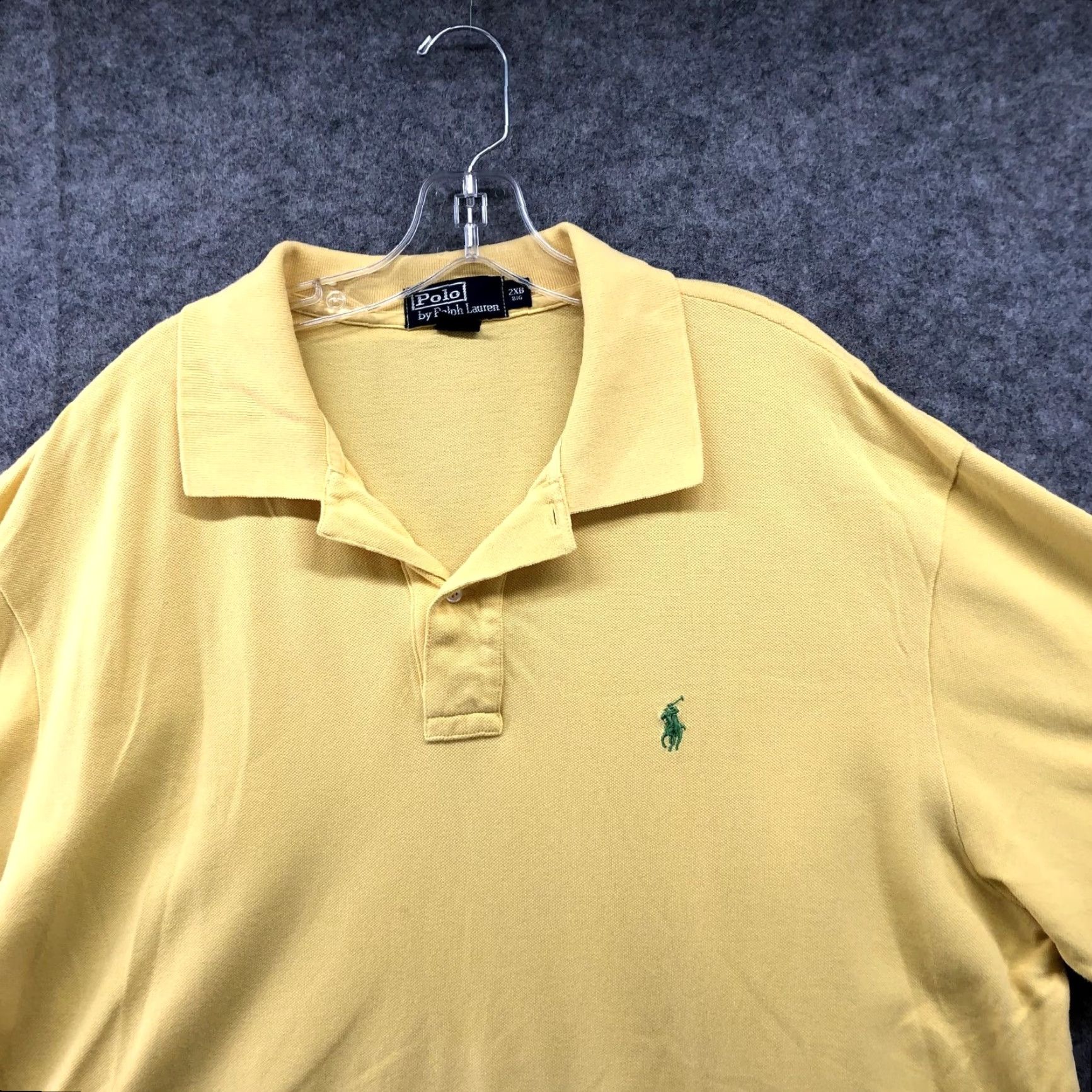 Polo Ralph Lauren VINTAGE Polo Ralph Lauren Polo Shirt Mens 2XB Big Yellow Short Sleeve Pony Shirt Size US XXL / EU 58 / 5 - 3 Thumbnail