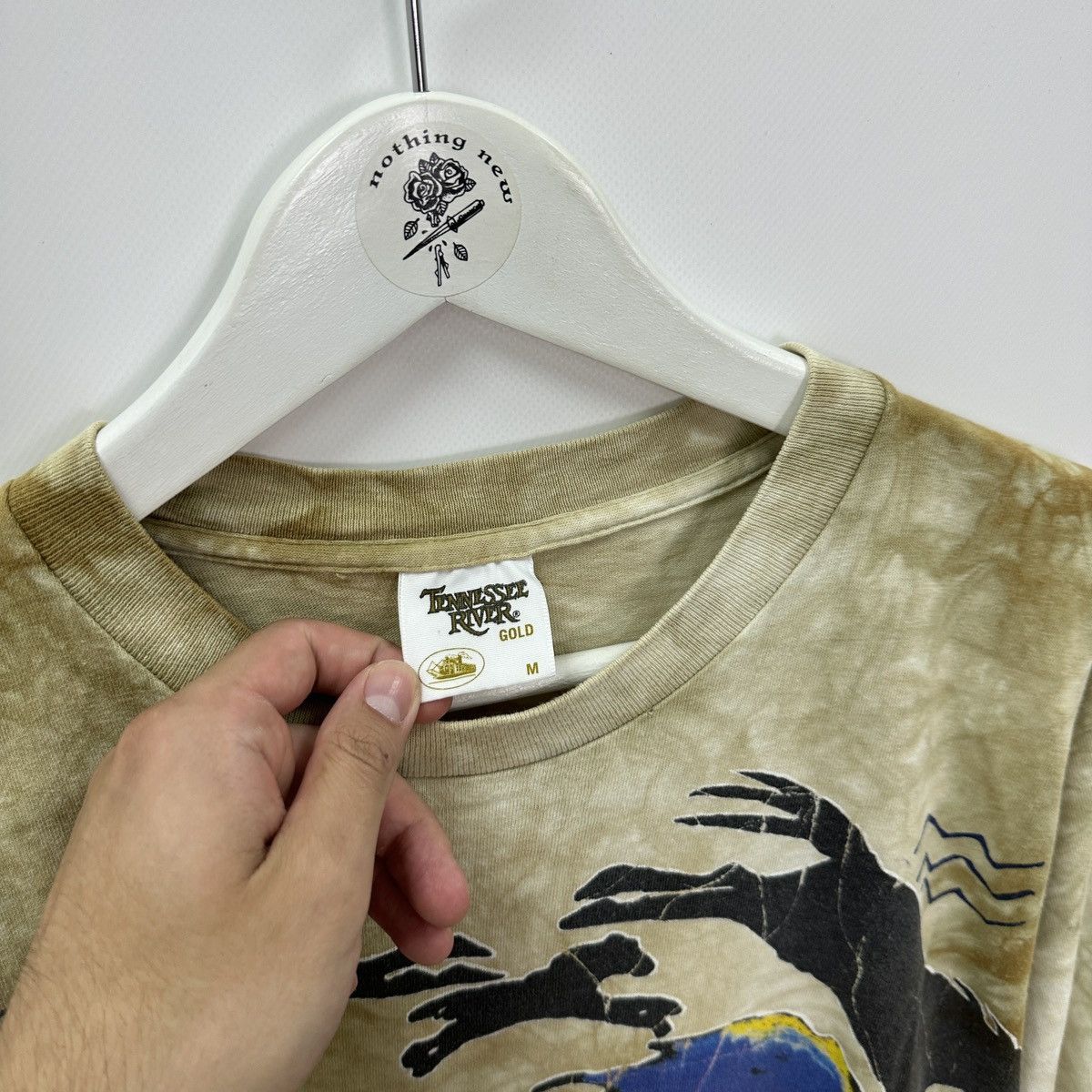 The Mountain Vintage 90s The Mountain Gray 96 Horses art tee tie dye y2k Size US M / EU 48-50 / 2 - 6 Thumbnail