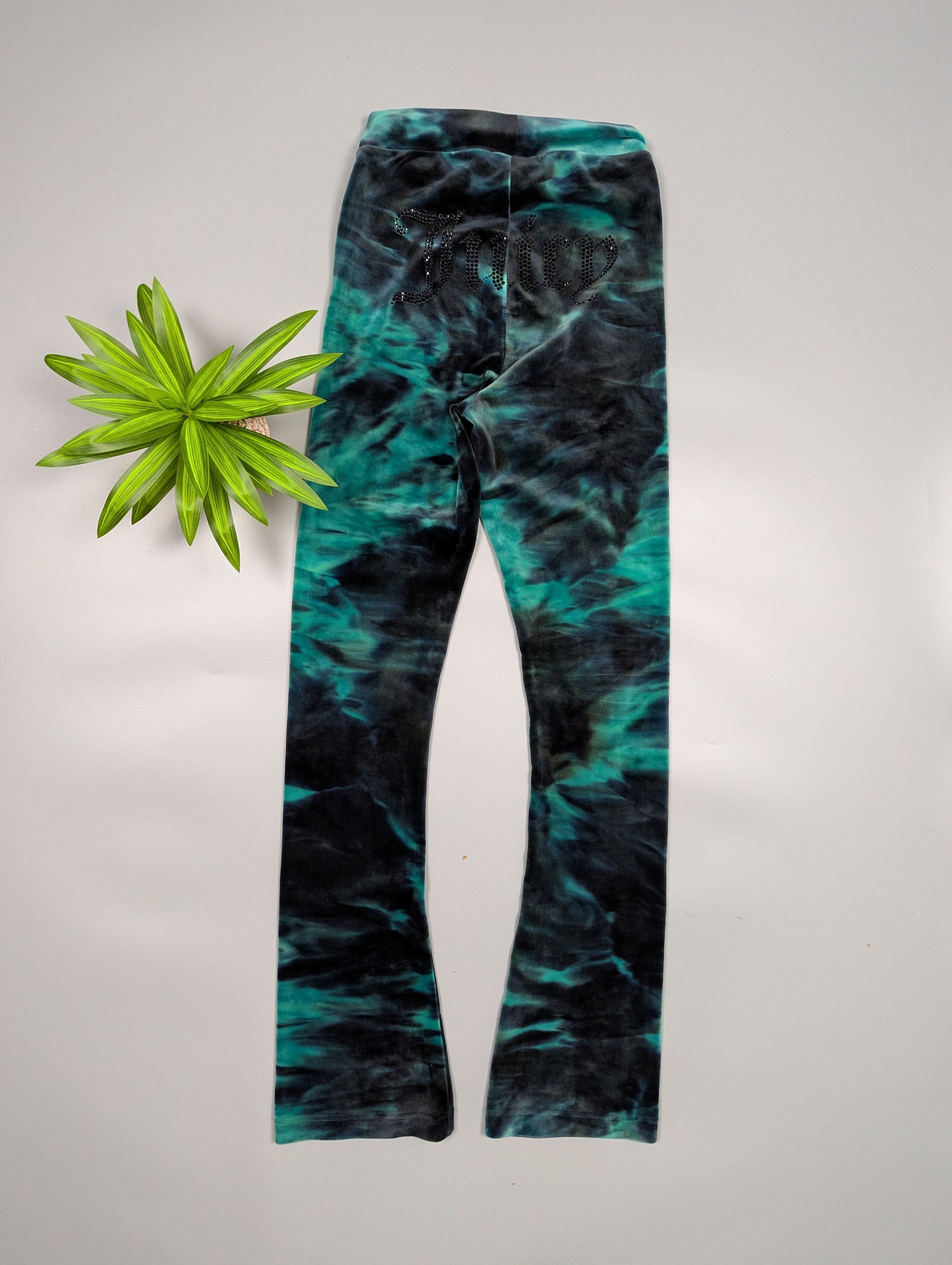 Juicy Couture Juicy Couture Women’s Tie Dye Flared High Waist Skinny Pants Size 33" - 6 Thumbnail