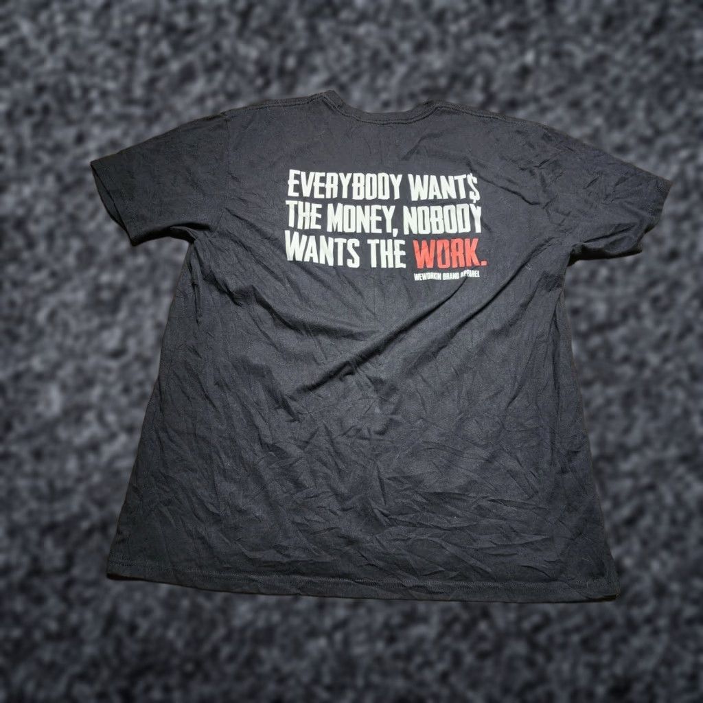 Doublet Vintage Weworkin Mens 2XL Graphic T-Shirt Double Sided USA Union Workwear Black Size US XXL / EU 58 / 5 - 1 Thumbnail