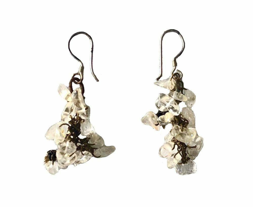 Designer Pre Owned Sterling Nylon Earrings With Glass Beads Size ONE SIZE - 1 Thumbnail