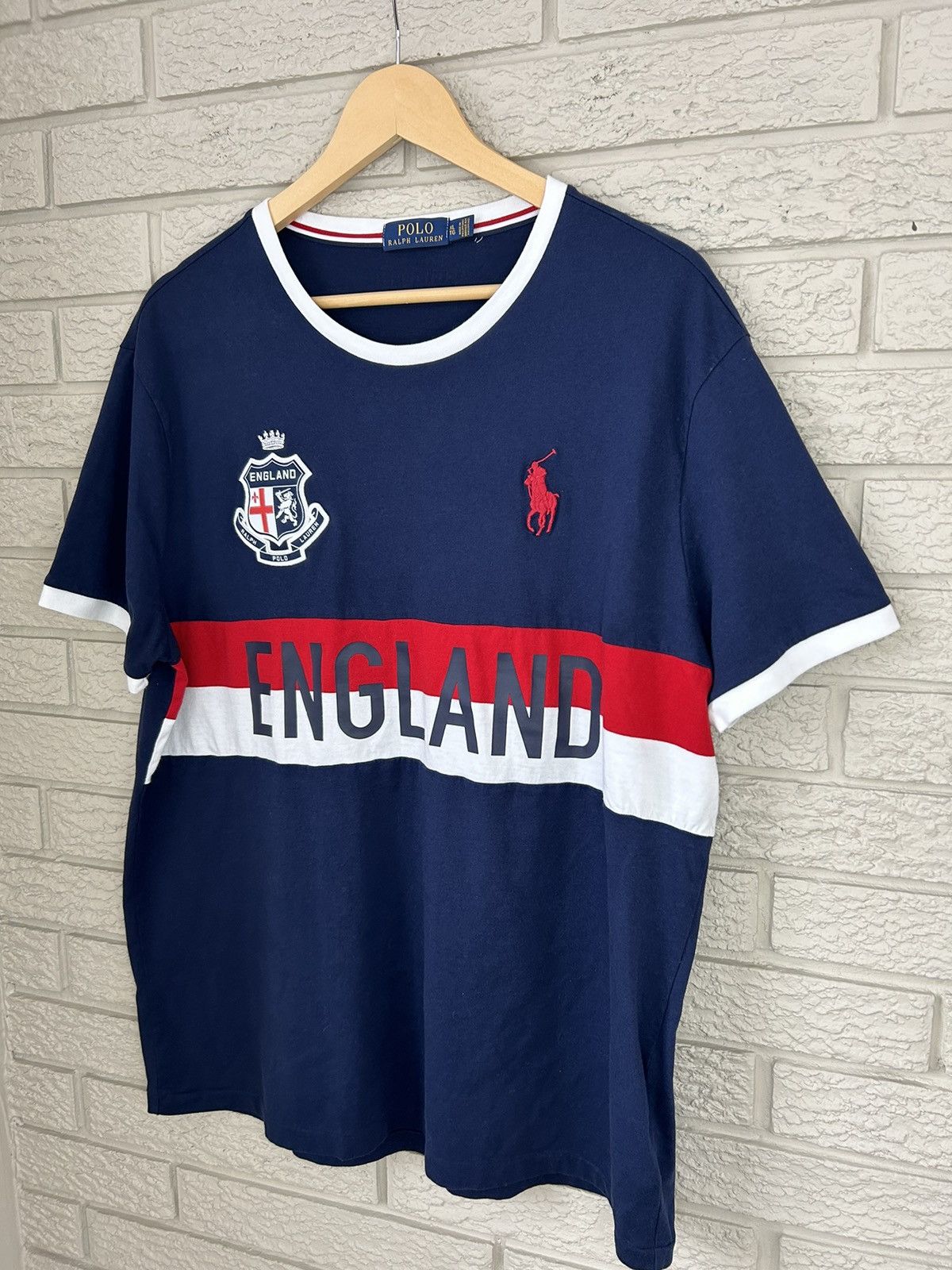 Polo Ralph Lauren Polo Ralph Lauren England Big Pony Chief Keef T Shirt Size US XL / EU 56 / 4 - 4 Thumbnail