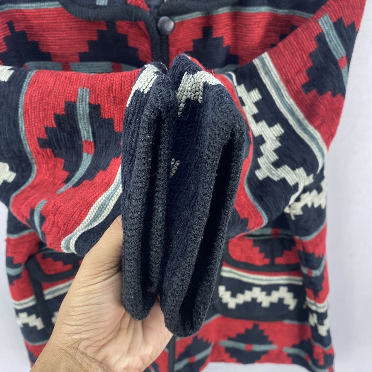 Aran Isles Knitwear Visuto Su Tribal Navajo Pattern Woven Jacket Size US L / EU 52-54 / 3 - 9 Thumbnail