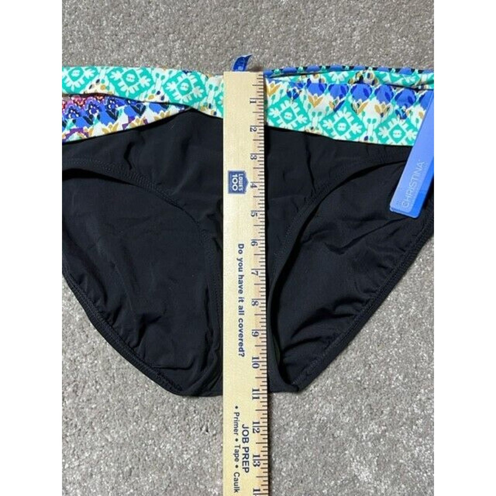 Other Christina Bikini Swim Bottom Womens 16 Aztec Fold Over Black Size XXL / US 16-18 / IT 52-54 - 4 Thumbnail