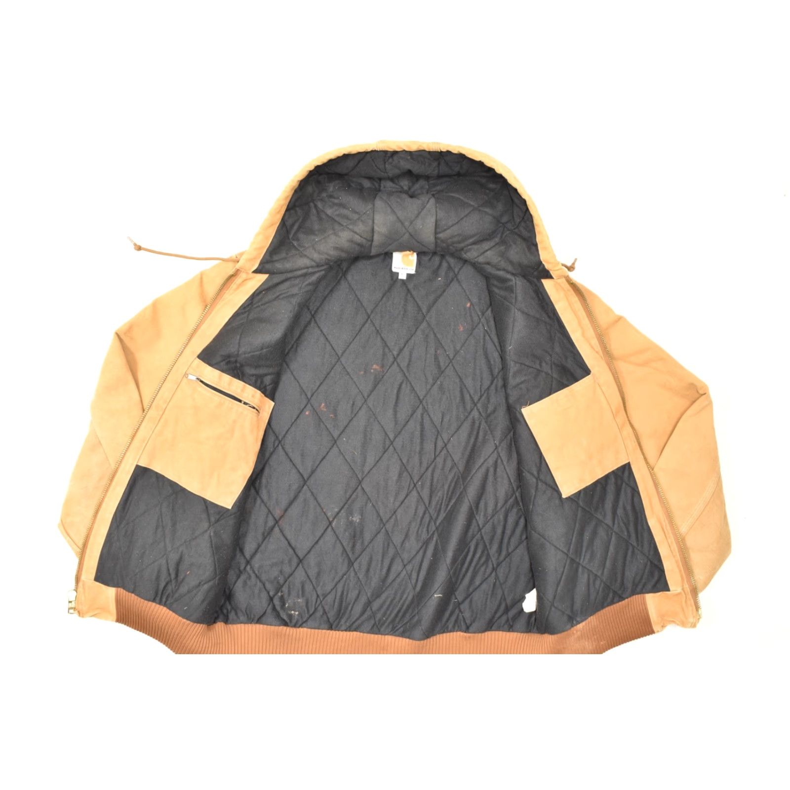Carhartt VINTAGE Carhartt J140 BRN Quilted Flannel Lined Duck Jacket Zip Brown Men's LT Tall Size US L / EU 52-54 / 3 - 5 Thumbnail