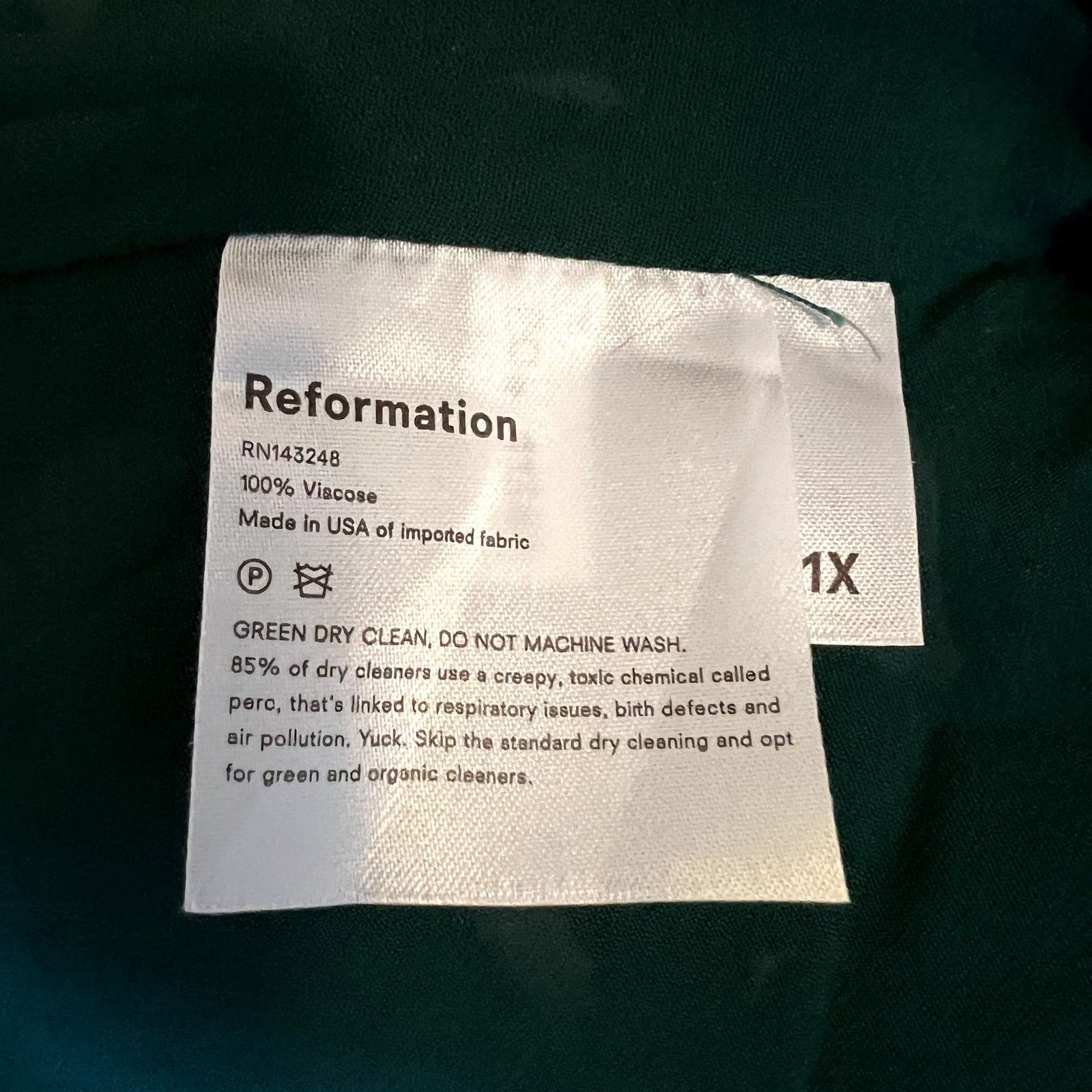 Reformation Reformation Mulberry wrap midi dress Fen green size 1X XL Size XL / US 12-14 / IT 48-50 - 7 Thumbnail