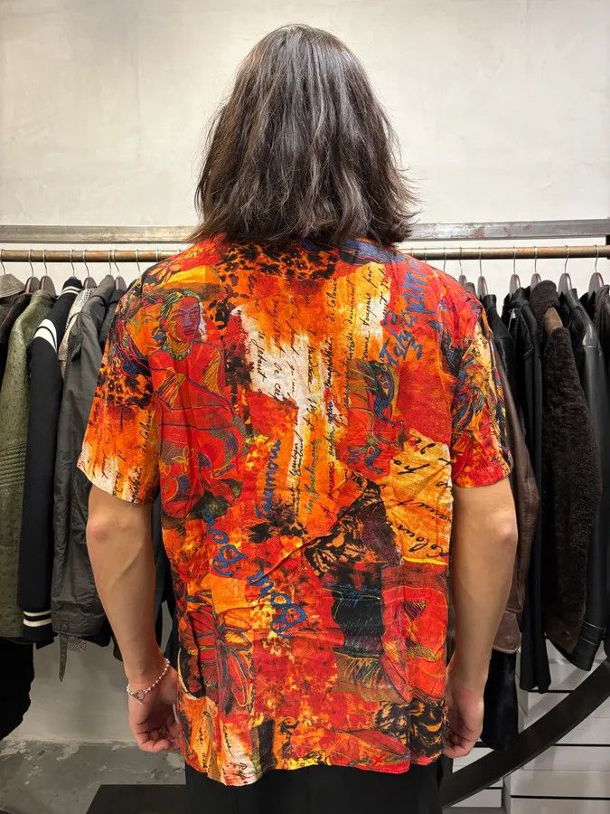 Vintage 2000s Iceberg Red Exotic Painting Print Shirt Size US M / EU 48-50 / 2 - 3 Thumbnail