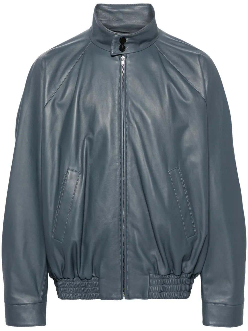 Marni o1w1db11125 Leather Bomber Jacket in Grey Size US S / EU 44-46 / 1 - 1 Thumbnail