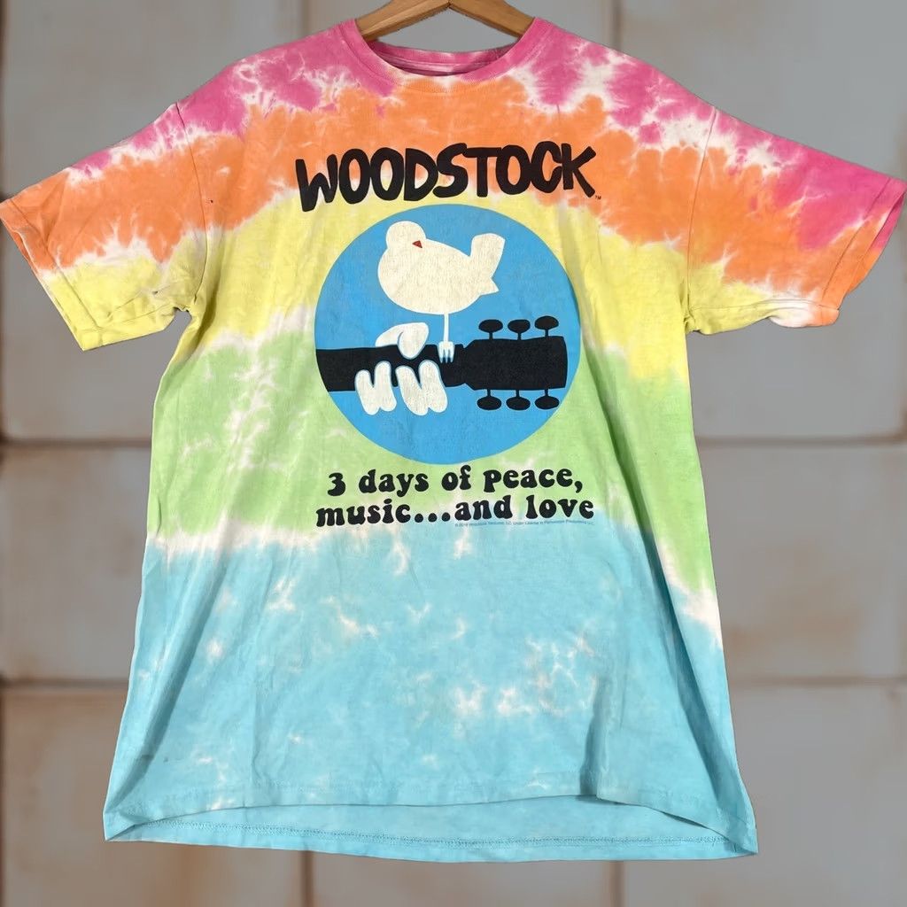 Liquid Blue Woodstock Liquid Blue Tie Dye Shirt Large Mens Rainbow Peace Music Love Tee Size US L / EU 52-54 / 3 - 1 Thumbnail
