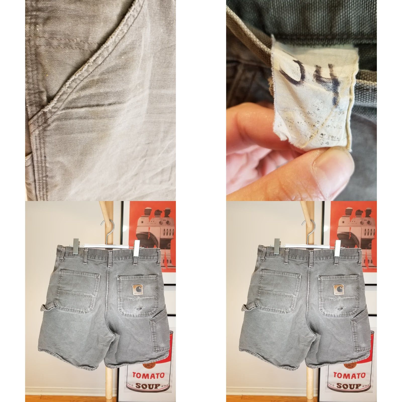 Carhartt VINTAGE Carhartt Painter Carpenter Short Pants Distressed Worn Trashed SZ 32 Size US 32 / EU 48 - 8 Thumbnail
