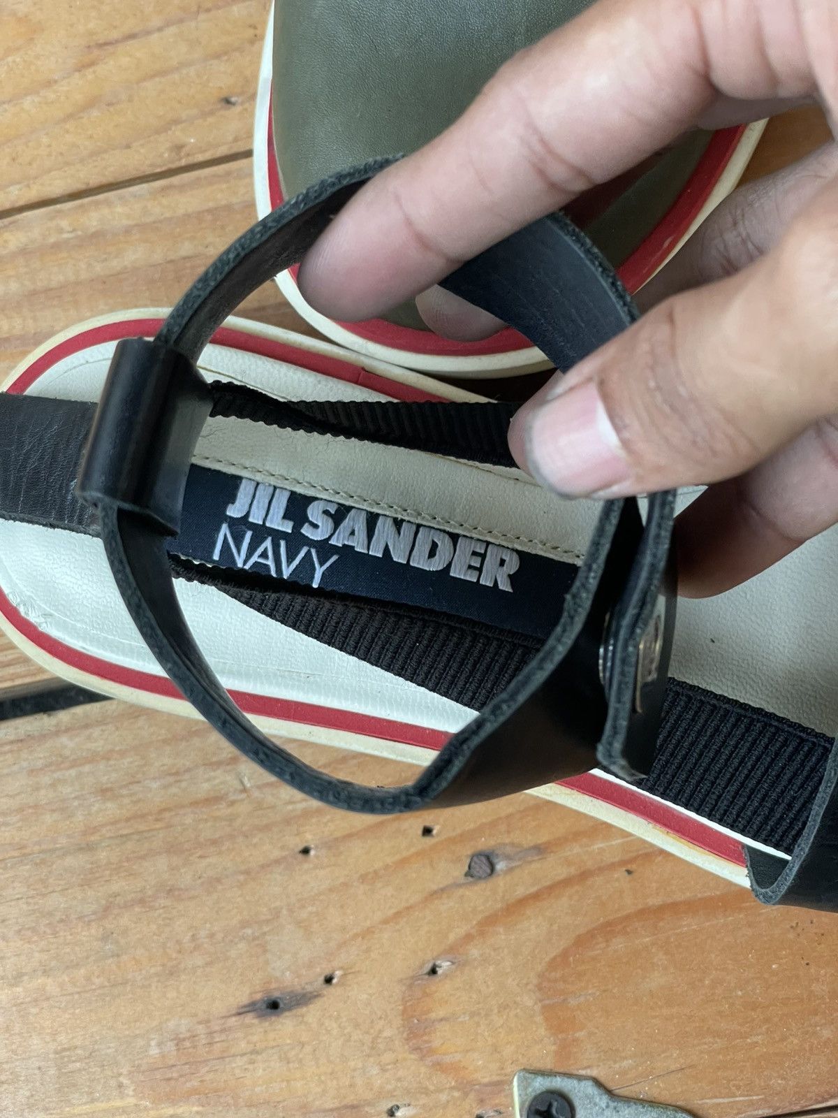 Jil Sander Jil Sander Navy Green Leather Size US 5.5 / IT 35.5 - 5 Thumbnail