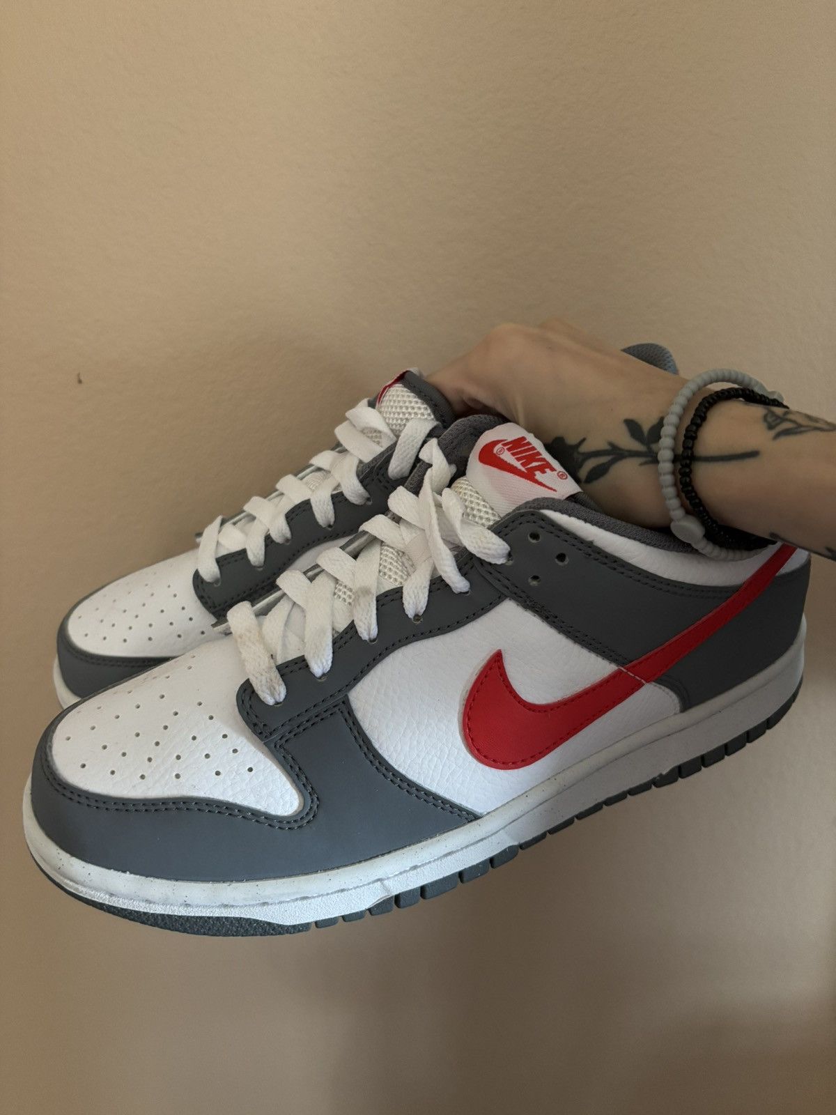 Nike Nike Dunk Low Next Nature GS ‘Smoke Grey Light Crimson' Size US 6.5 / EU 39-40 - 6 Thumbnail