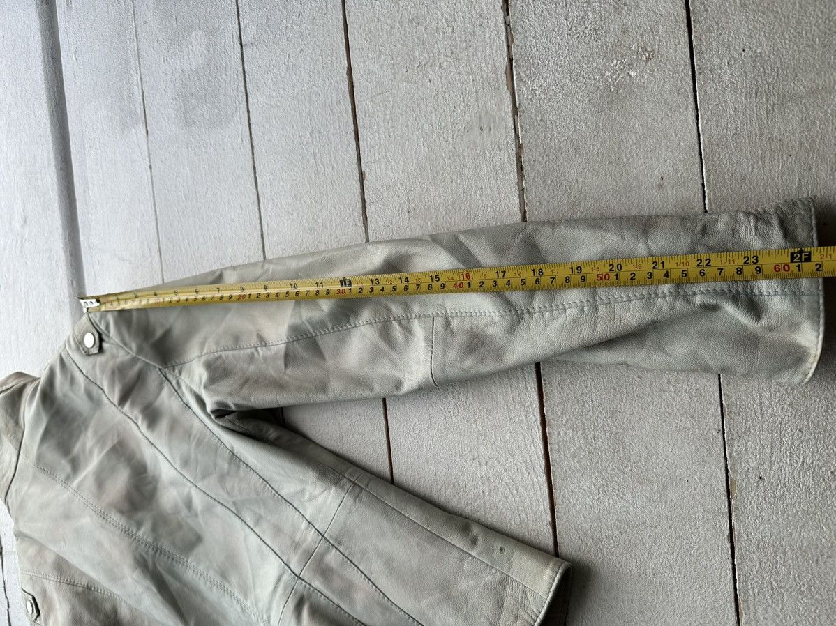 Other 🚨Y2K RICK OWENS TYPE DIRTY SLIM FIT ZIP LEATHER JACKET Size XS / US 0-2 / IT 36-38 - 19 Thumbnail