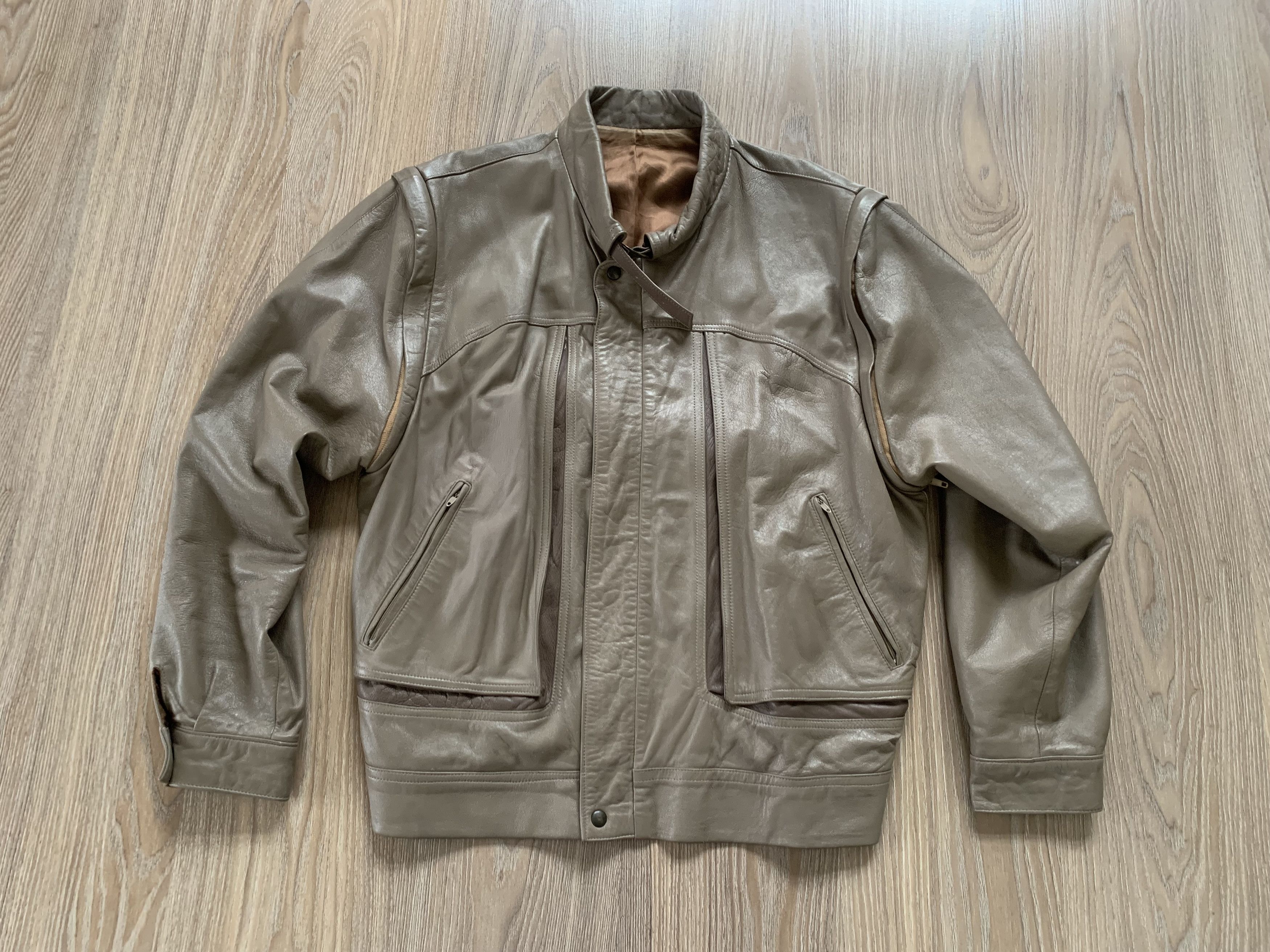 Vera Pelle Vera Pelle Vintage Italian Leather Transformer Bomber Jacket Size US L / EU 52-54 / 3 - 2 Thumbnail