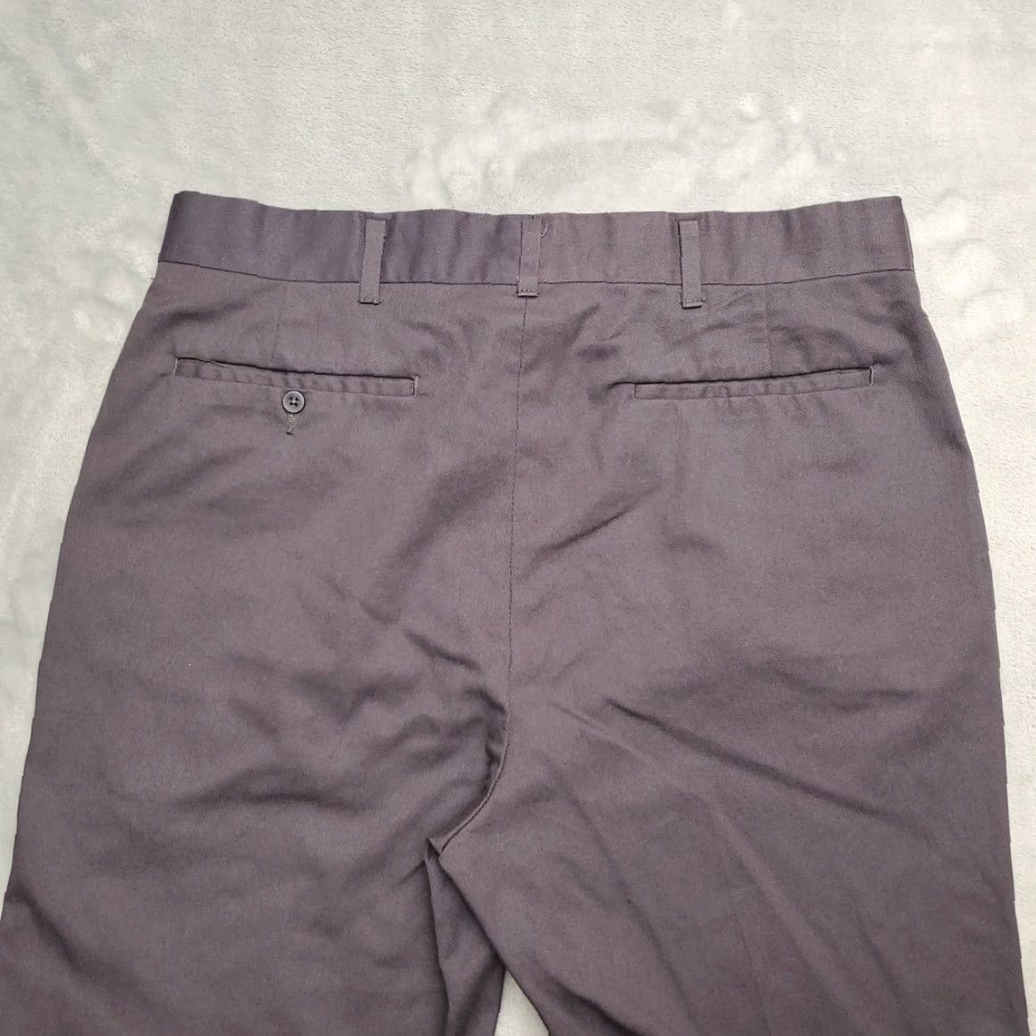 Haggar VINTAGE Haggar Pants Mens 32x32 Gray Flat Front Twill Cotton Dacron Made in USA Size US 32 / EU 48 - 6 Thumbnail