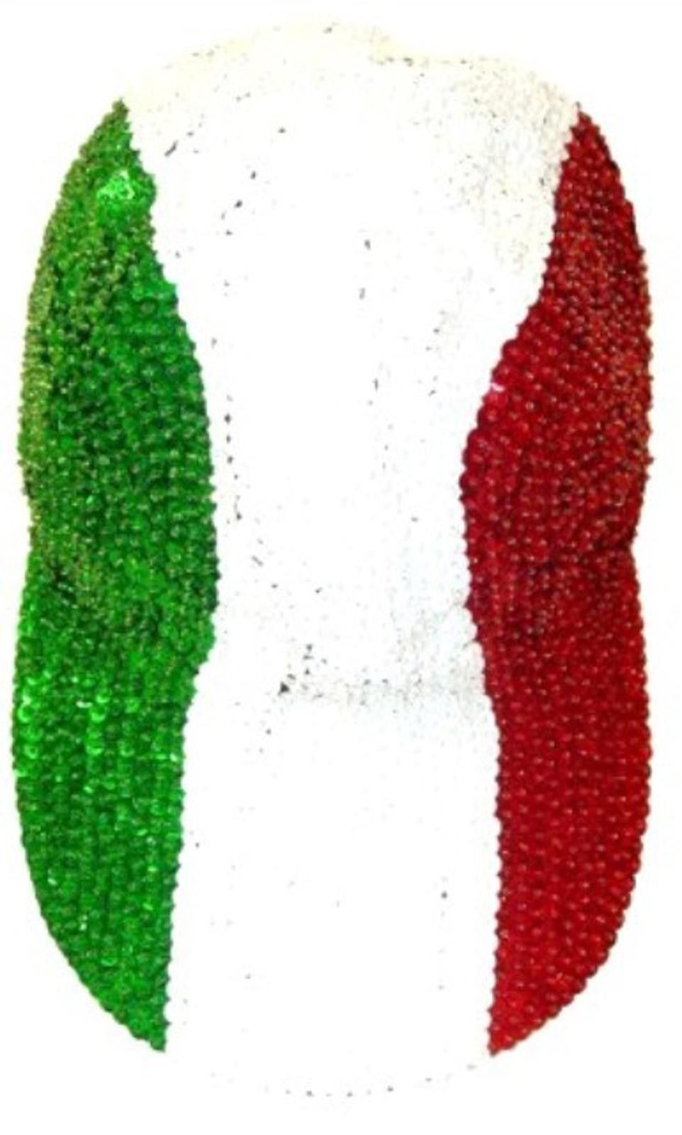 Designer Sequin Baseball Cap Italian Flag Size ONE SIZE - 1 Preview