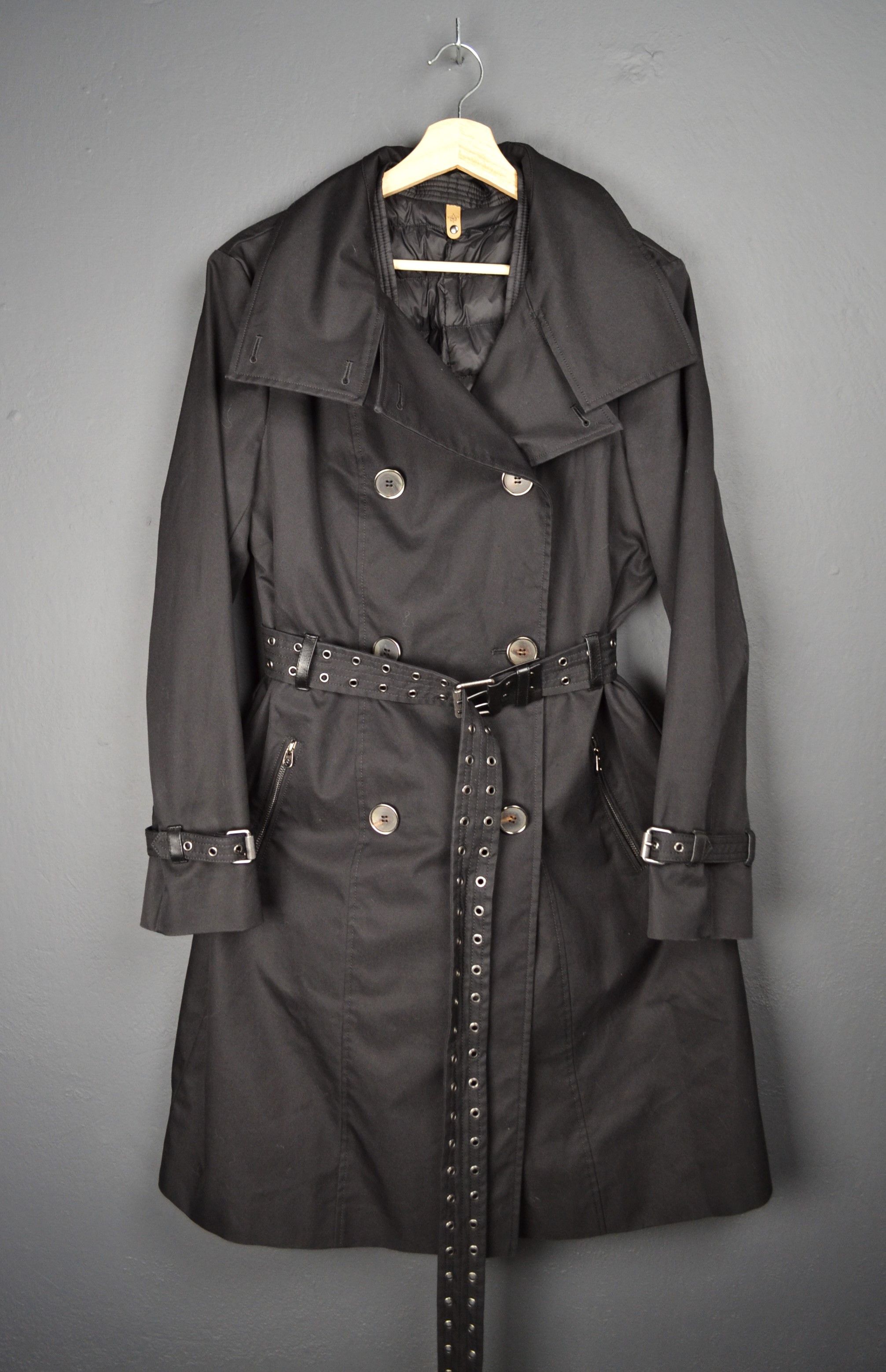 Mackage Mackage Down Insulated Black Trench Coat Women's L Belted Size L / US 10 / IT 46 - 1 Thumbnail