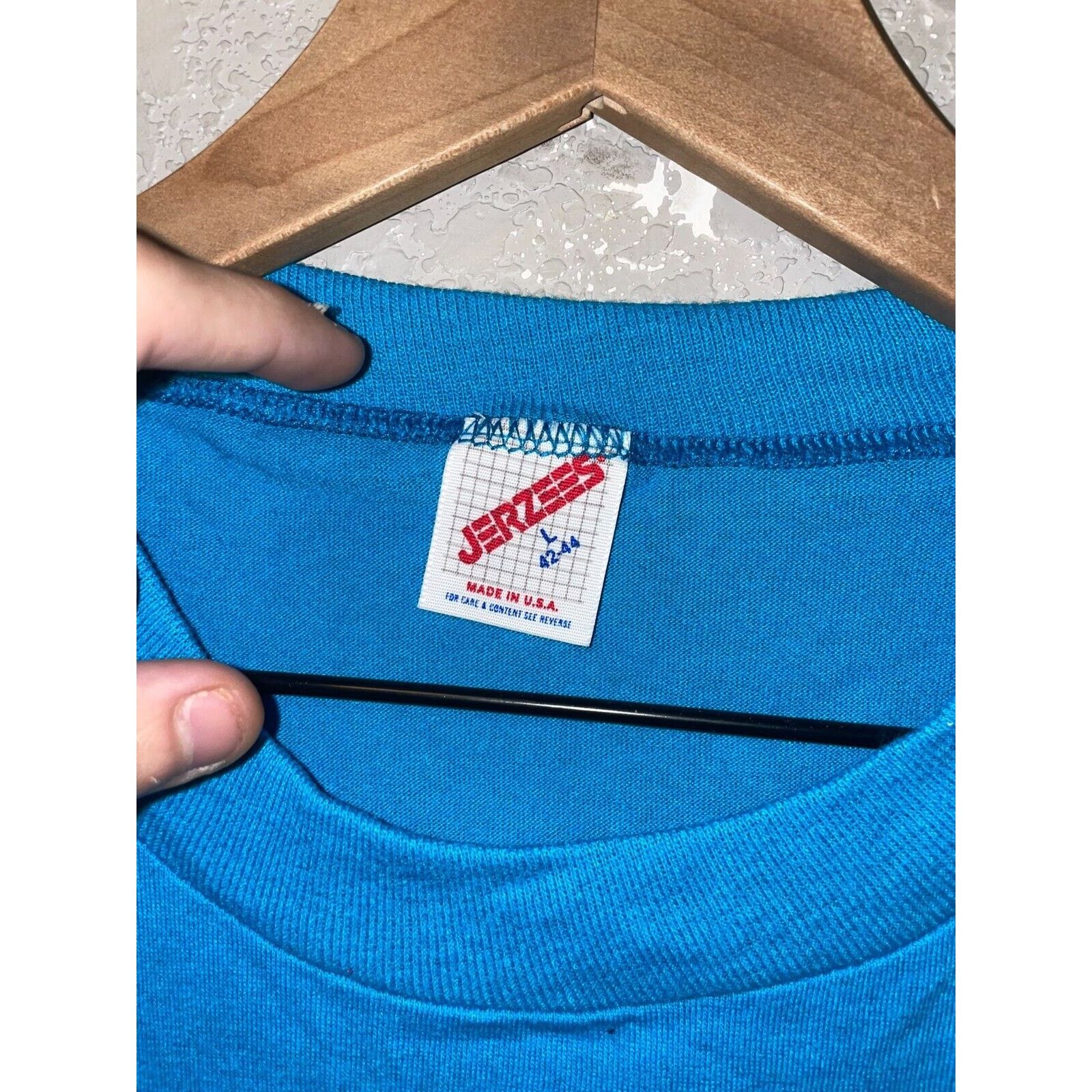 Jerzees Vintage Montana Shirt State Blue Front Pocket Tee VTG 90s L Size US L / EU 52-54 / 3 - 5 Thumbnail
