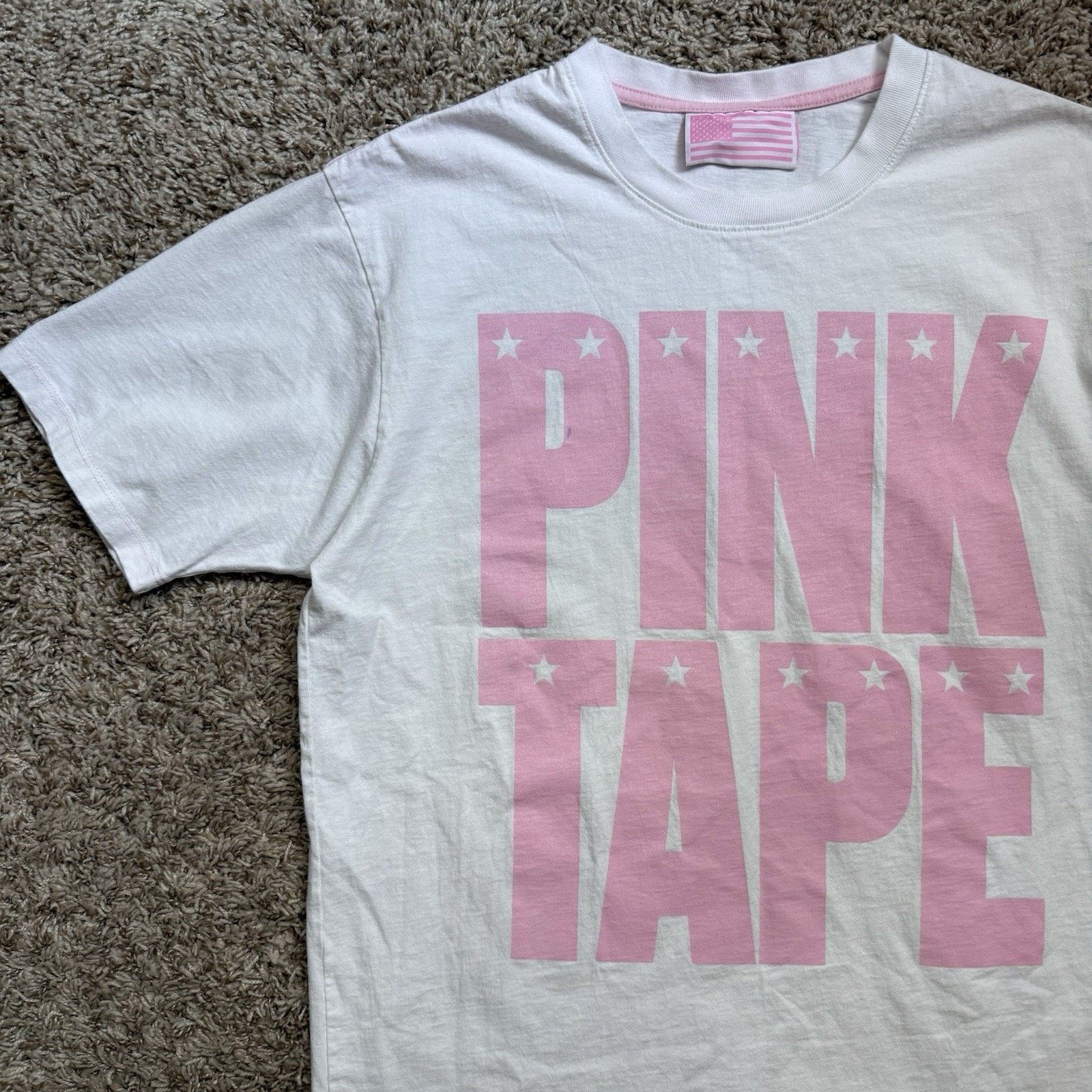 Lil Uzi Vert × Seventh Heaven Pink Tape Lil Uzi x Seventh Heaven Band Tee White T-Shirt XL Size US XL / EU 56 / 4 - 9 Thumbnail