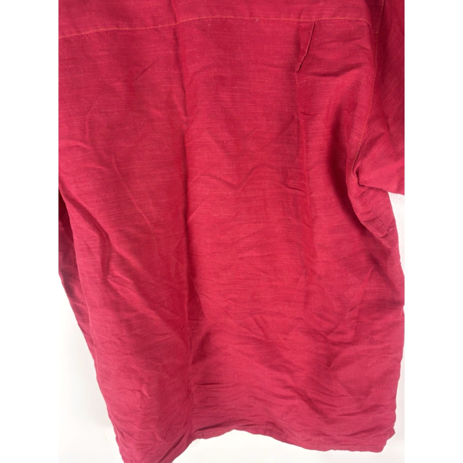 KAVU KAVU Men's Short Sleeve Button-Up Shirt L Red Bamboo Viscose Casual Travel Summer Size US L / EU 52-54 / 3 - 7 Thumbnail