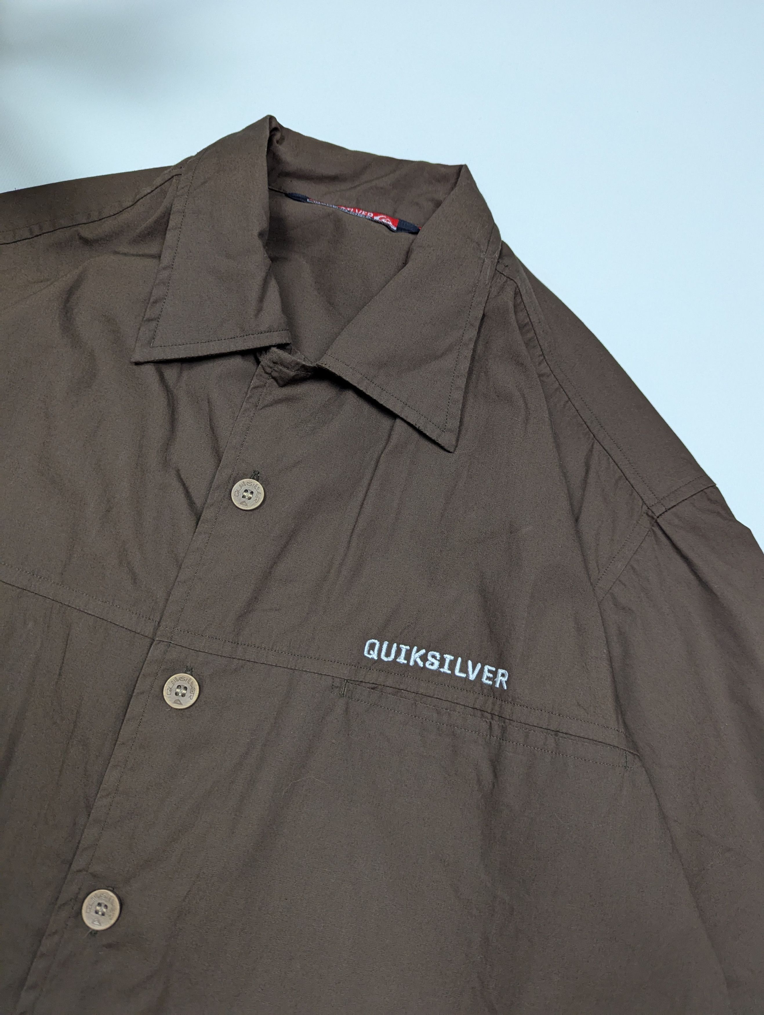 Quiksilver Y2K Quiksilver Brown Embroidered Shirt L Vintage Surf Skater Size US L / EU 52-54 / 3 - 5 Thumbnail