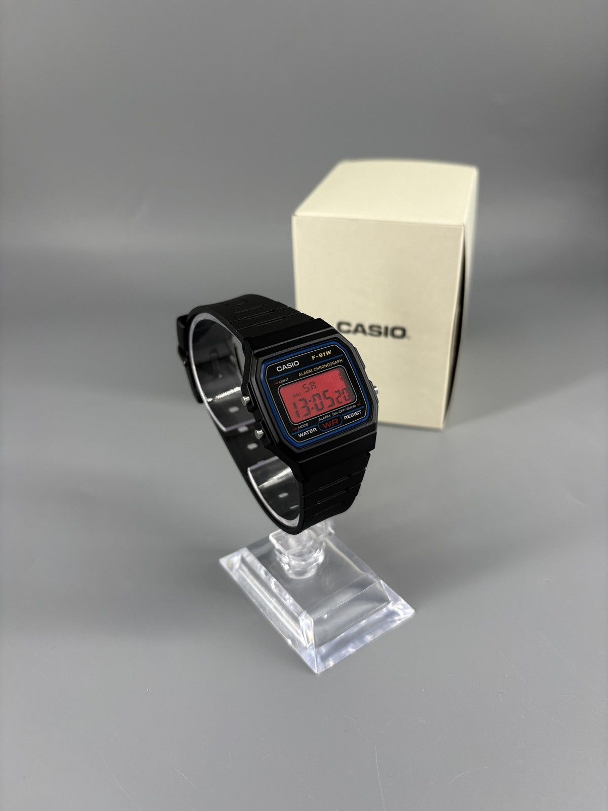 Casio Casio F-91W Red Word Time illuminator Digital Watch Mod Size ONE SIZE - 1 Thumbnail