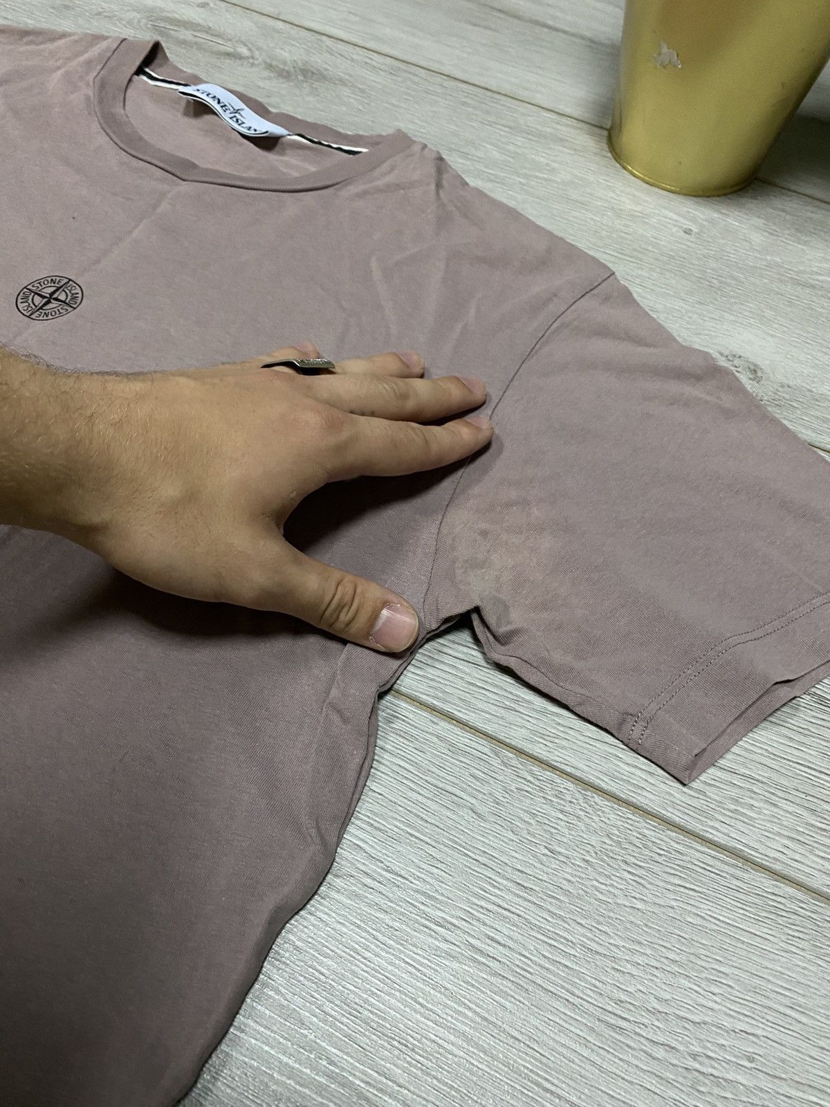Stone Island Stone Island big logo reflective vintage distressed shirt Size US S / EU 44-46 / 1 - 12 Thumbnail