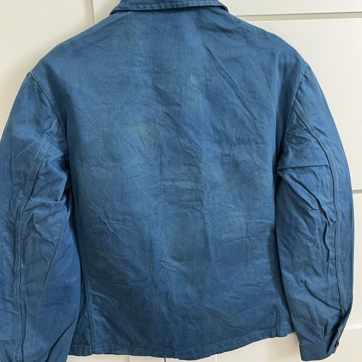 Vintage French vintage distressed overshirt works sanfor jacket Size US M / EU 48-50 / 2 - 13 Thumbnail