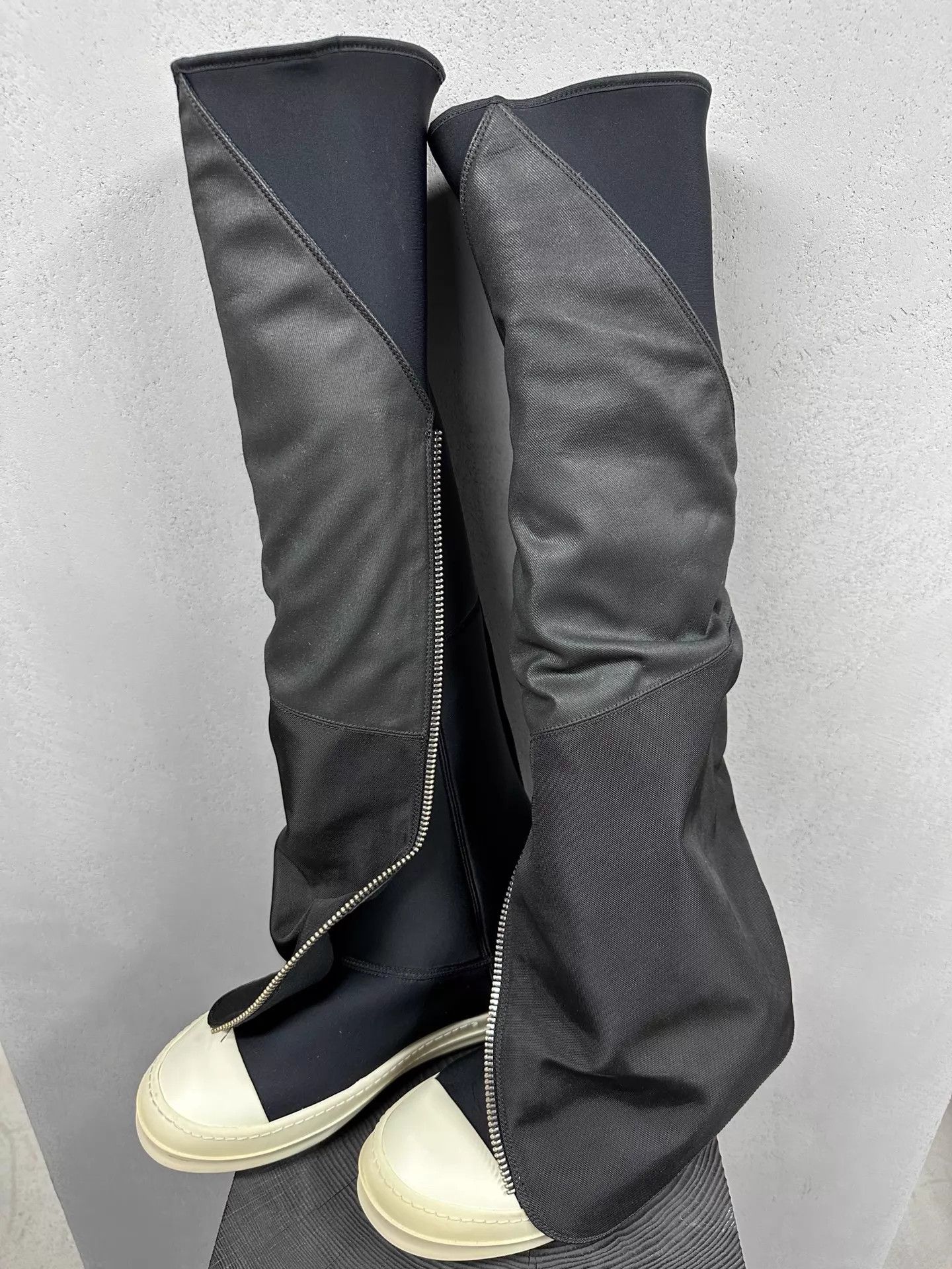 Rick Owens Rick Owens Drkshdw Waxed Fetish Draped Boots 41.5 (Non-23ss) Size US 8.5 / EU 41-42 - 2 Thumbnail
