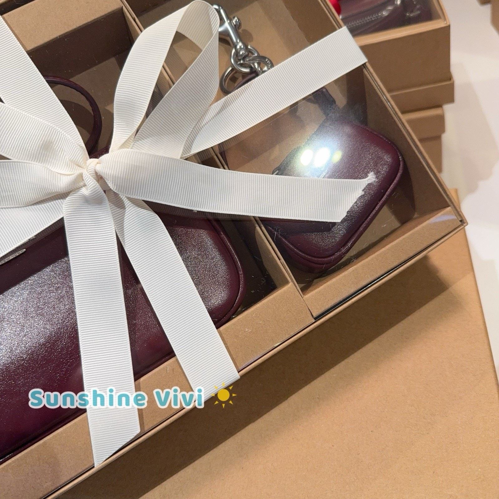 Coach NWT Coach Boxed Nolita 19 Bag Charm Set CCK95 Dark Wine Size ONE SIZE - 3 Thumbnail