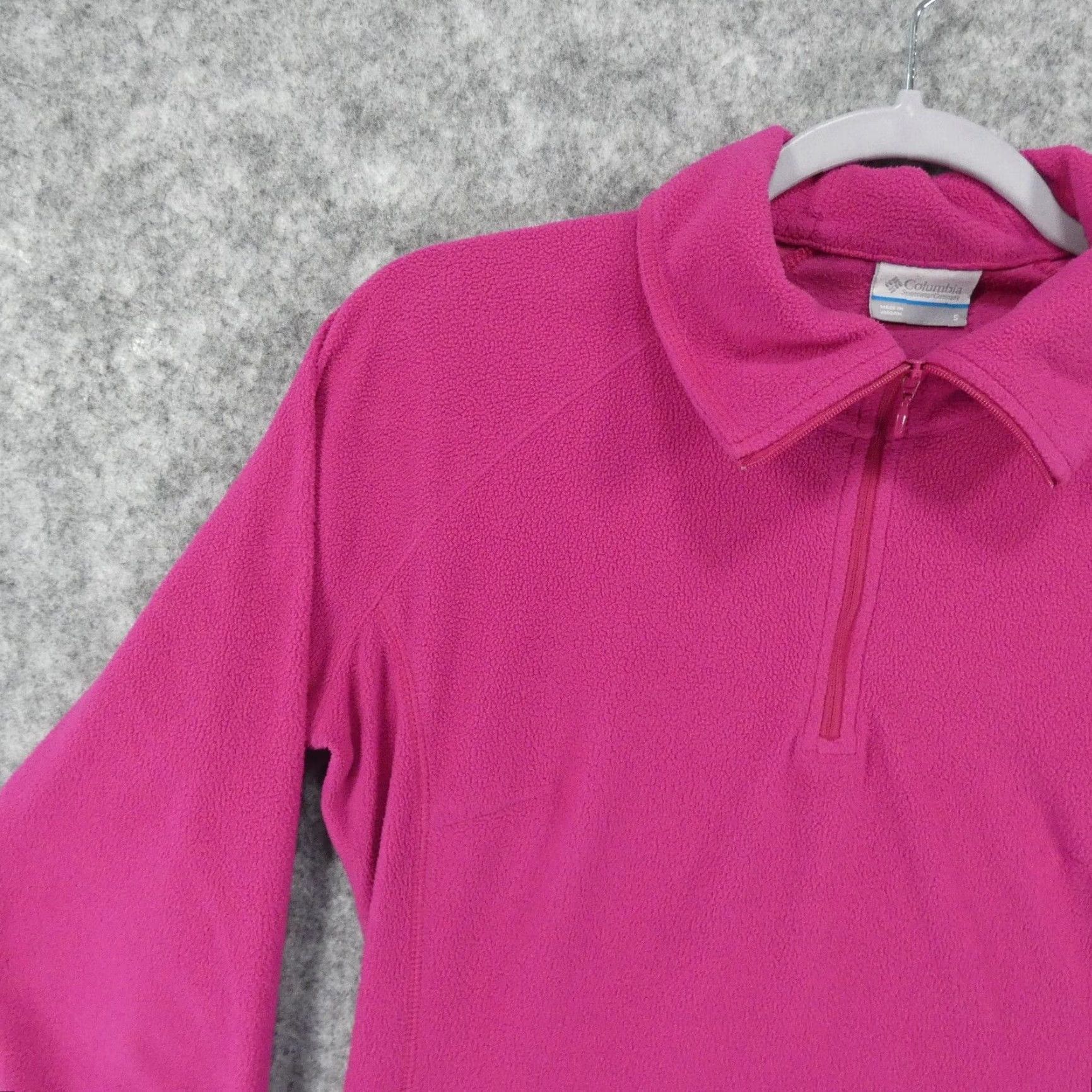 Pinko Columbia Fleece Womens Small Pullover 1/4 Zip Pink Sweatshirt Sweater Size S / US 4 / IT 40 - 3 Thumbnail
