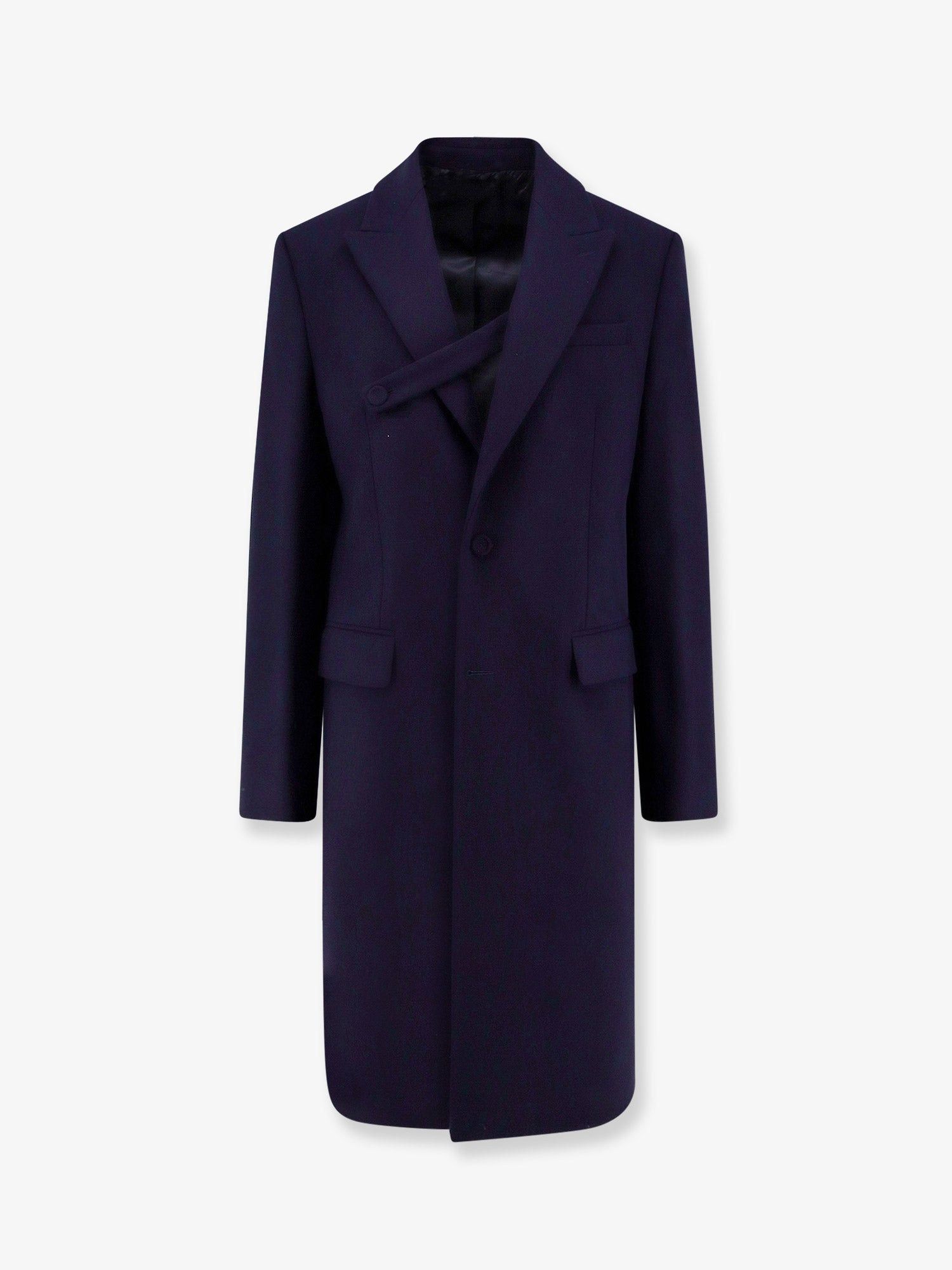 Single-Breasted Virgin Wool Coat