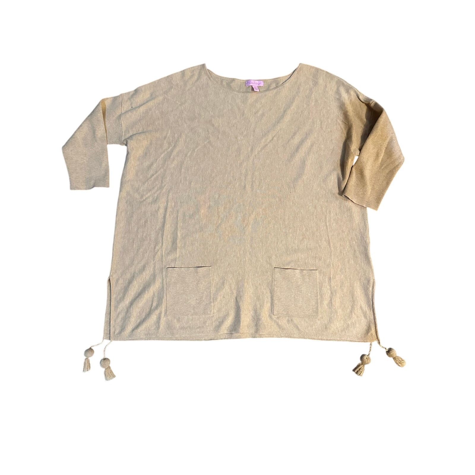 Lilly Pulitzer Lilly Pulitzer Elba Coolmax Sweater women's medium tan Size M / US 6-8 / IT 42-44 - 1 Thumbnail