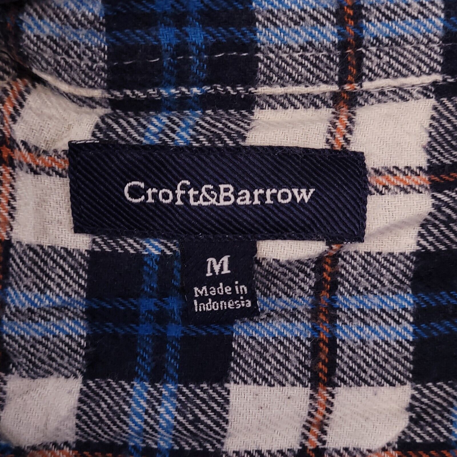Croft & Barrow Croft & Barrow Tartan Flannel Shirt Mens Size M White Blue Size US M / EU 48-50 / 2 - 3 Thumbnail