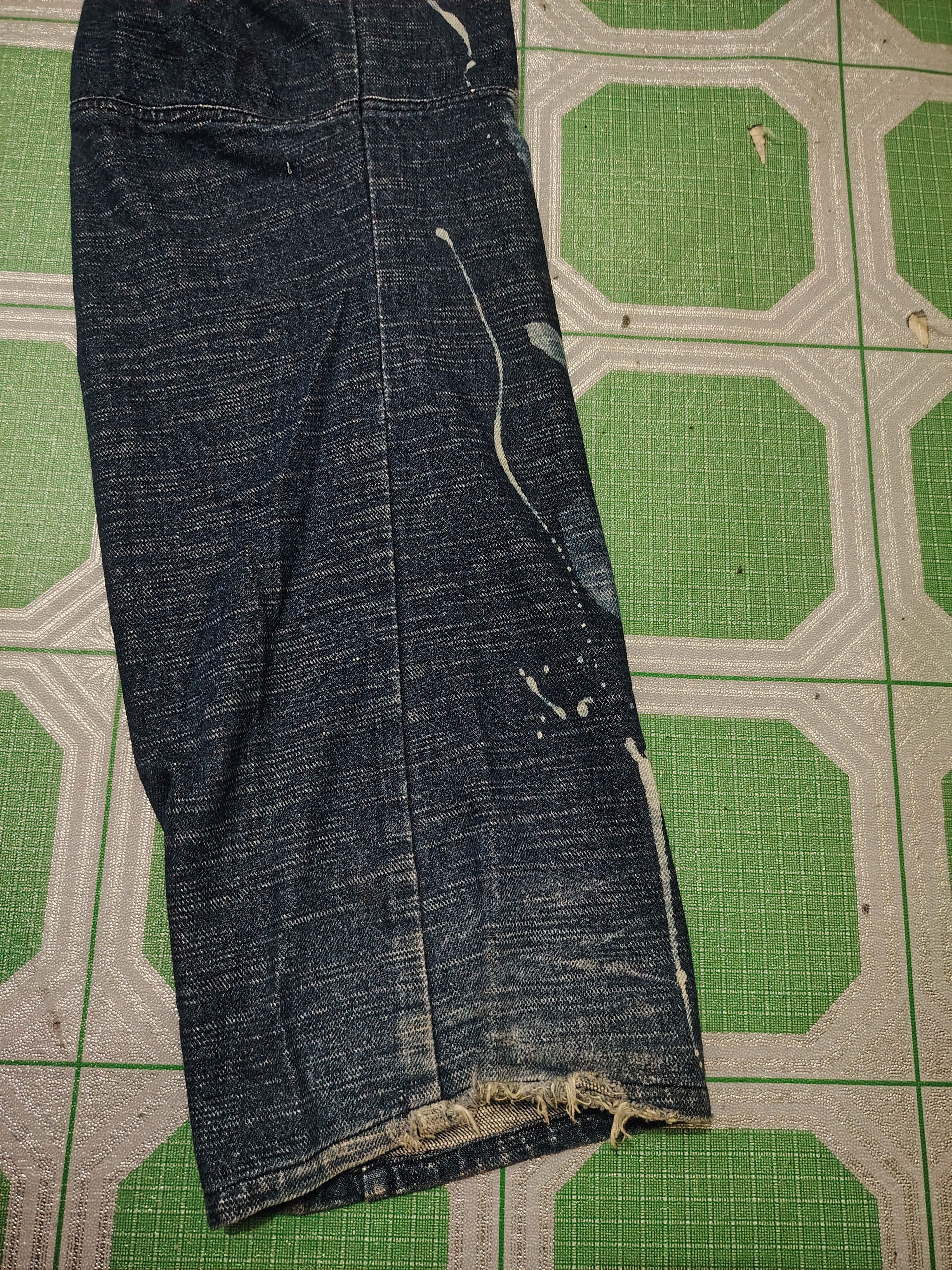 291295=Homme Rare!! 291295=Homme Baggy Pants paint splatter Twisted style Size US 33 - 14 Thumbnail