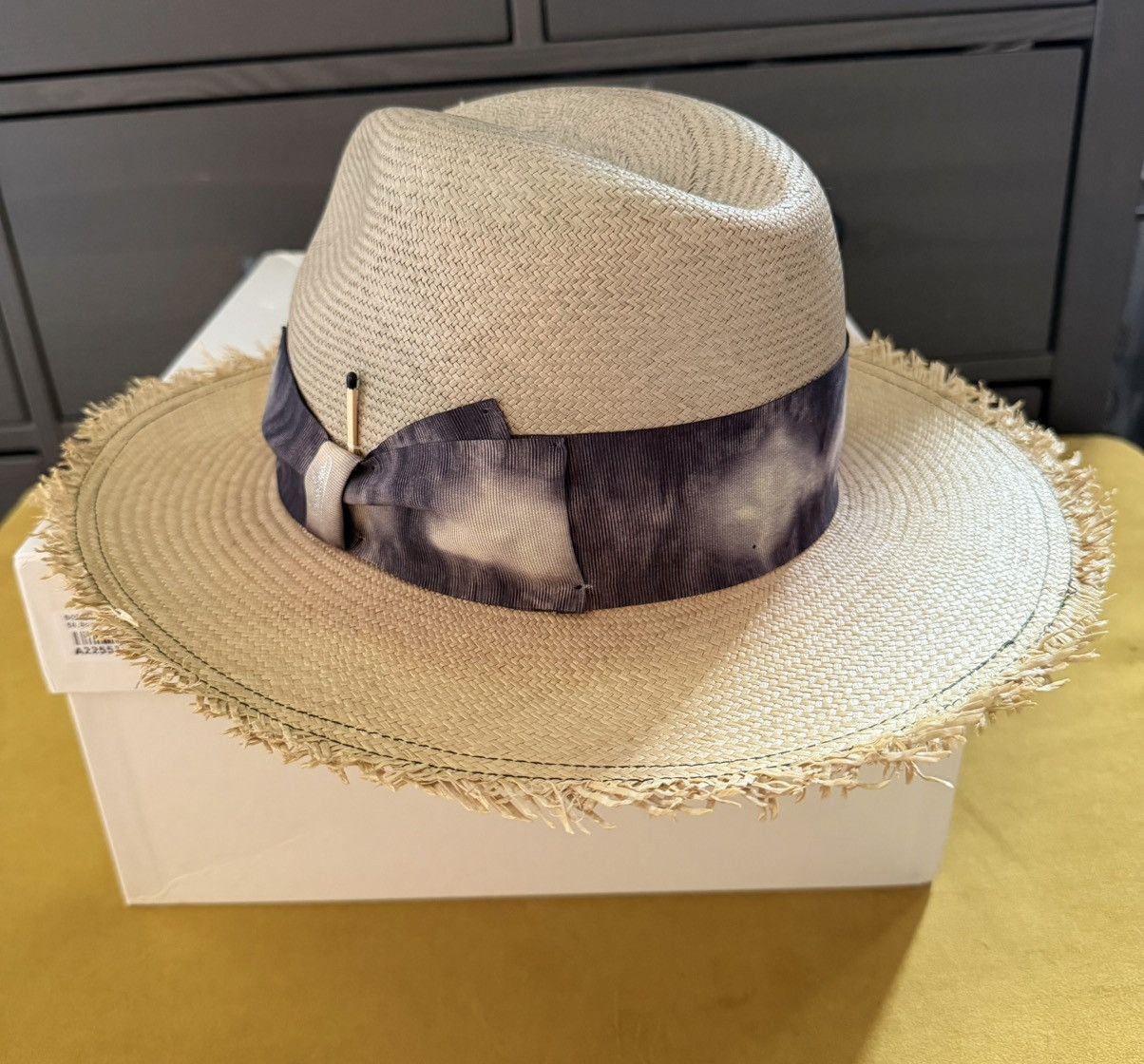 Nick Fouquet Nick Fouquet x Borsalino distressed Panama hat, sz 58/7 1/4 Size ONE SIZE - 7 Thumbnail