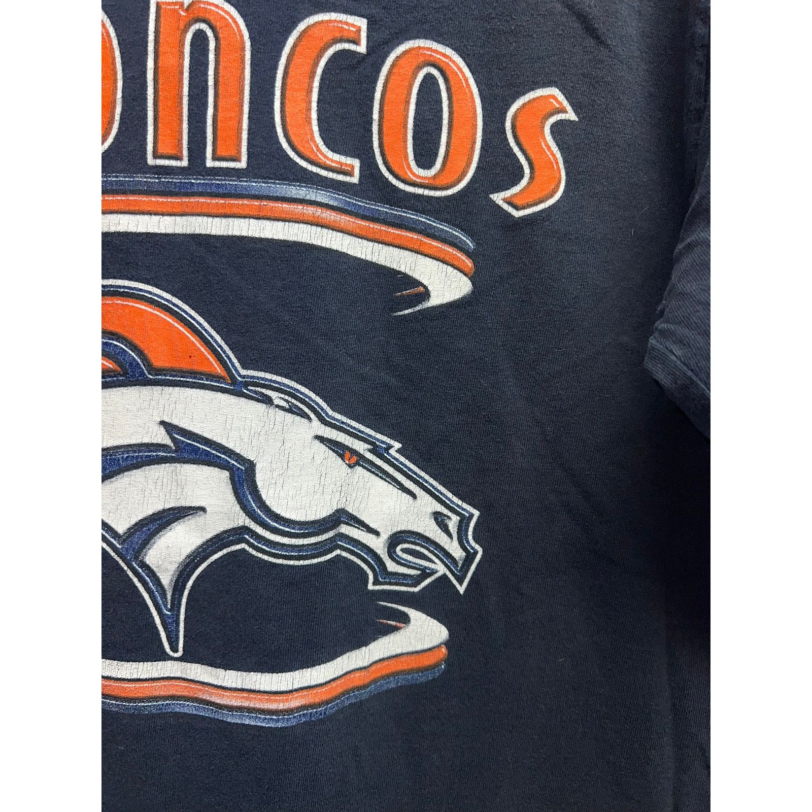 Vintage Vintage Denver Broncos Blue Shirt Logo NFL Football 90s Tee Size US L / EU 52-54 / 3 - 4 Thumbnail