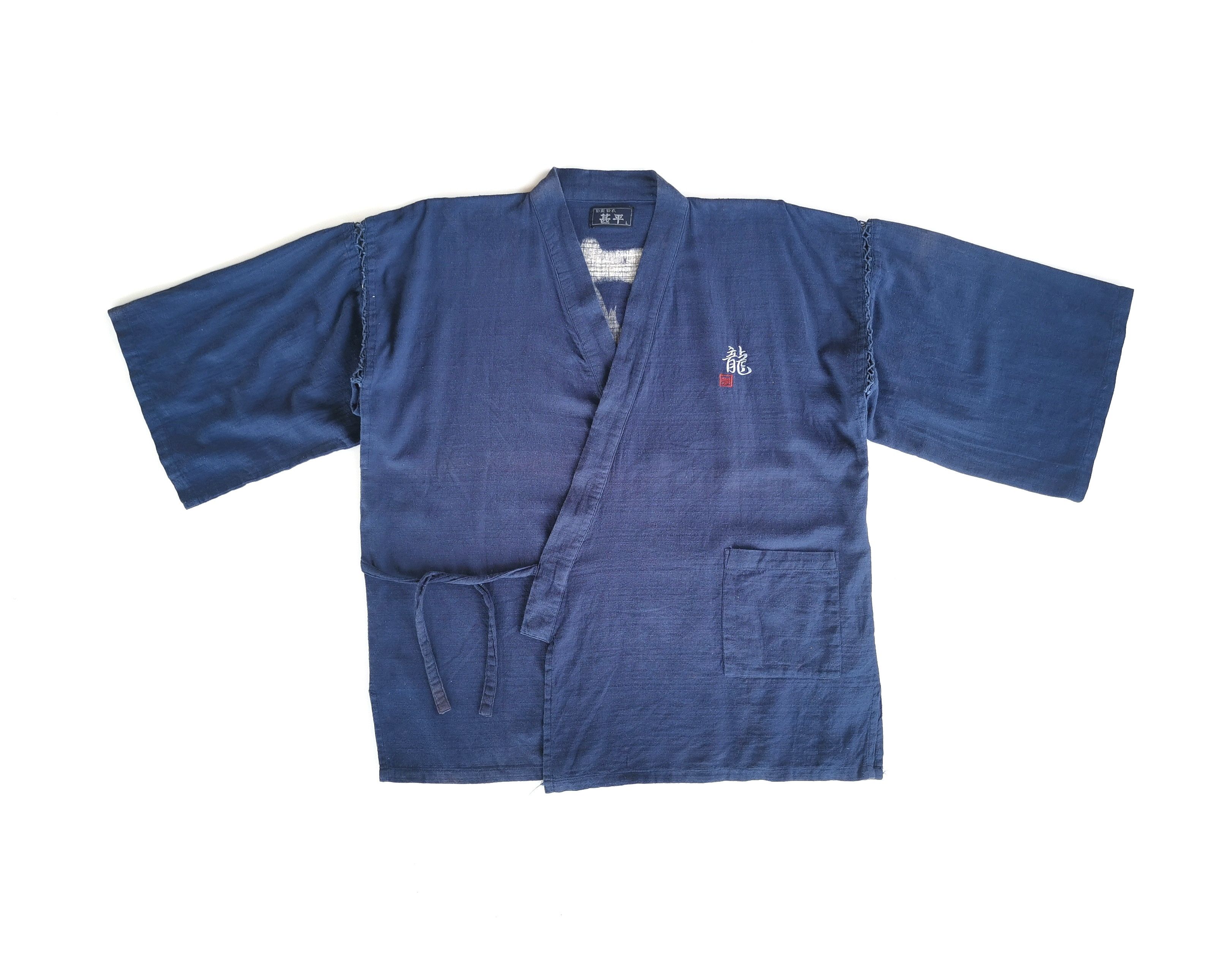 Japanese Brand Dragon Art Indigo Japan Kimono Yakuza Harajuku Style Size US L / EU 52-54 / 3 - 4 Thumbnail