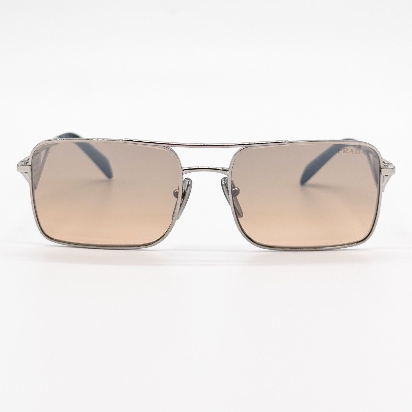 Prada NEW PRADA SPR A52 1BC8J1 SILVER SQUARE PRA52S SUNGLASSES Size ONE SIZE - 4 Thumbnail