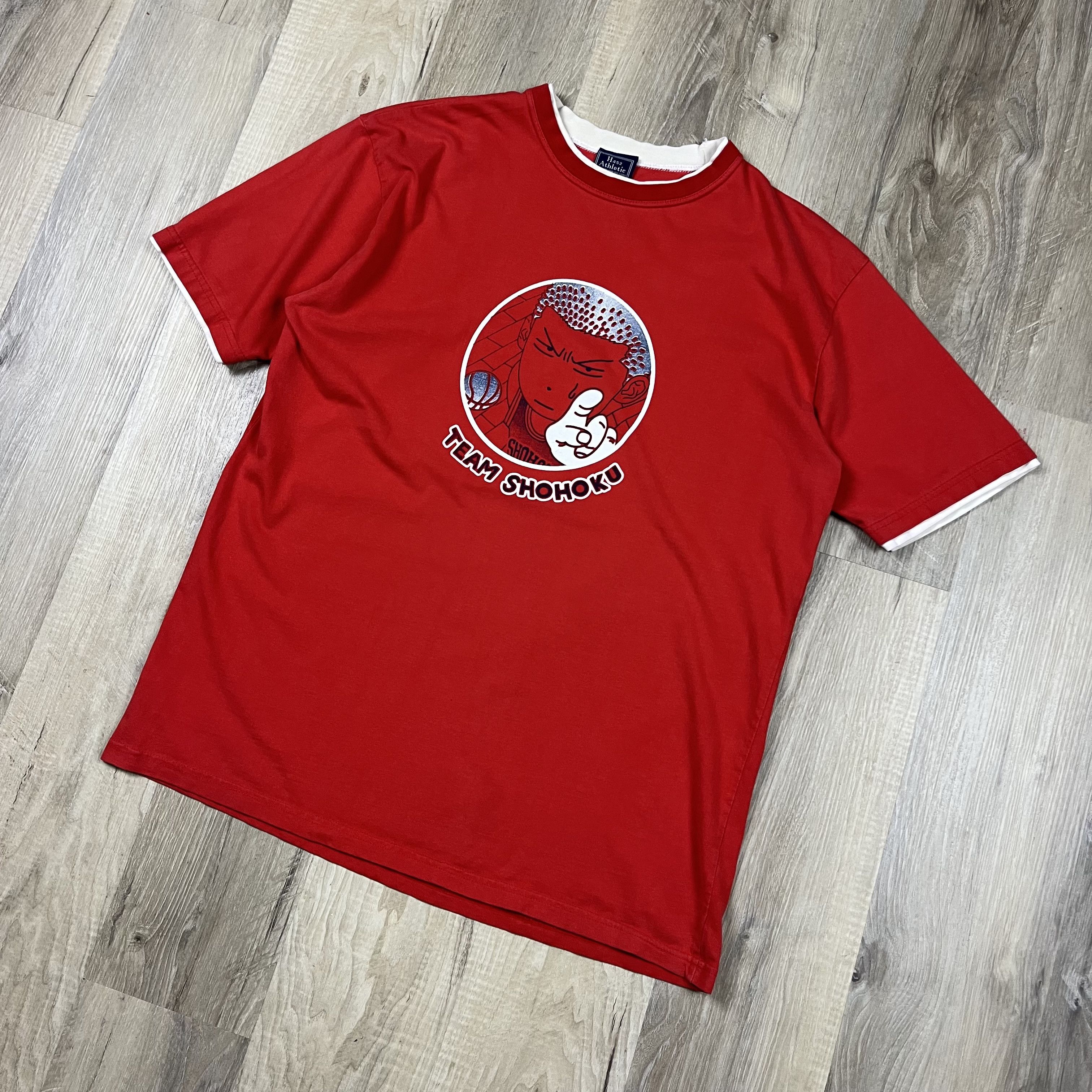 Anime Y2K Slam Dunk Anime T-shirt Shohoku T-shirt Double Layer Size US M / EU 48-50 / 2 - 2 Thumbnail