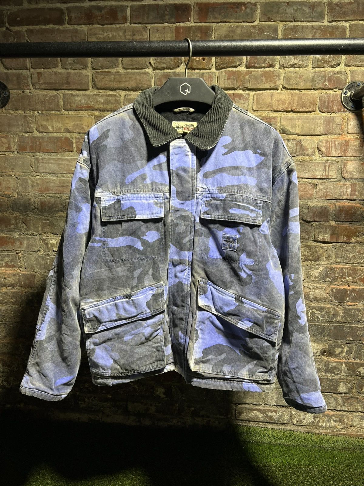 Stussy Stussy Blue Camo Workwear Jacket Size US M / EU 48-50 / 2 - 1 Thumbnail