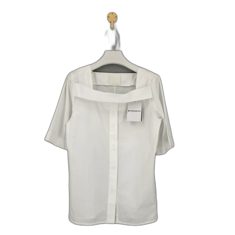 Givenchy Givenchy Givenchy Women's White Short Sleeve Shirt -2507 Size US S / EU 44-46 / 1 - 1 Thumbnail