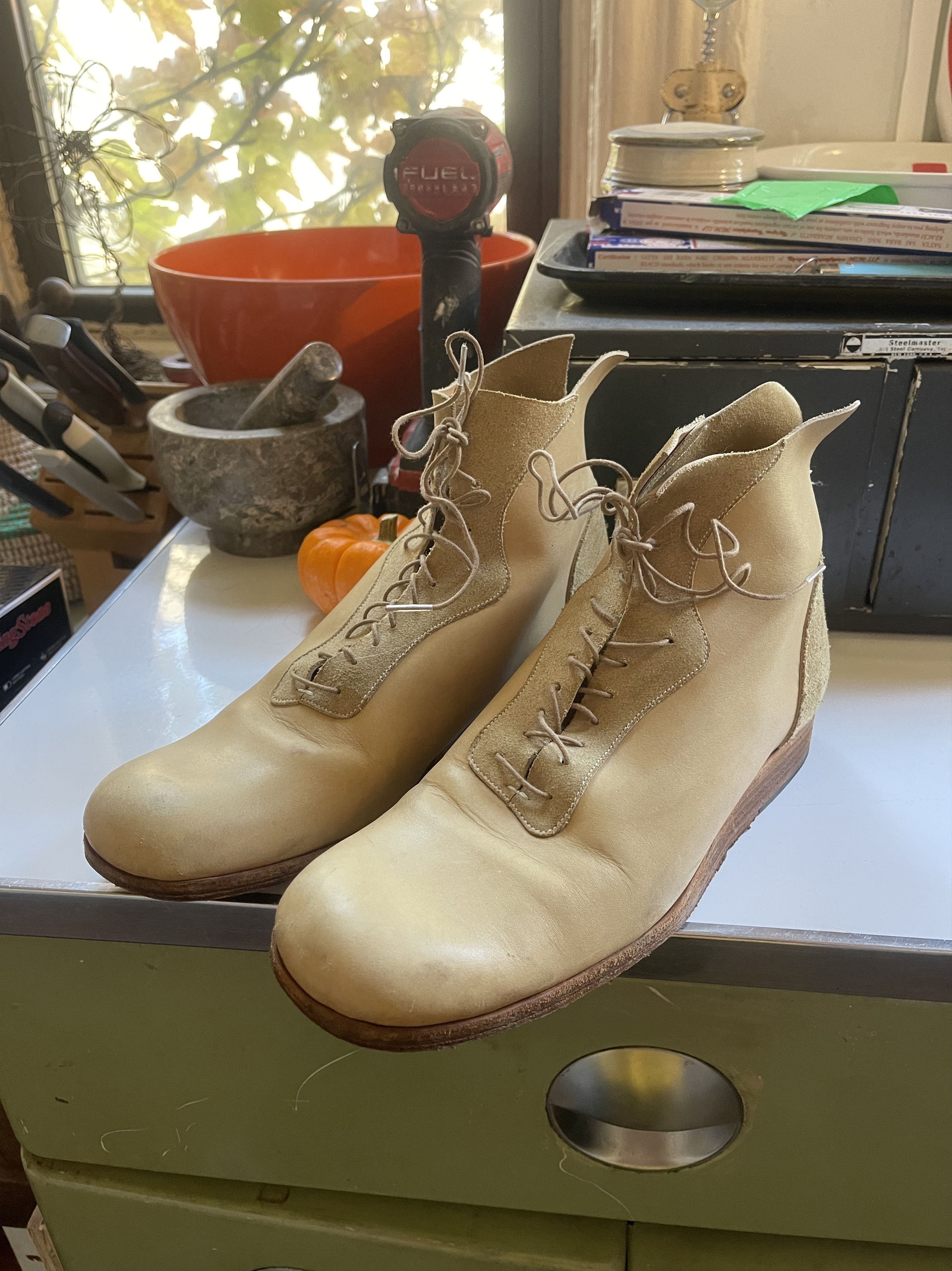 Takahiromiyashita The Soloist. Takahiromiyashita The Soloist Lace-Up Natural Leather Boots Size US 8 / IT 38 - 12 Thumbnail