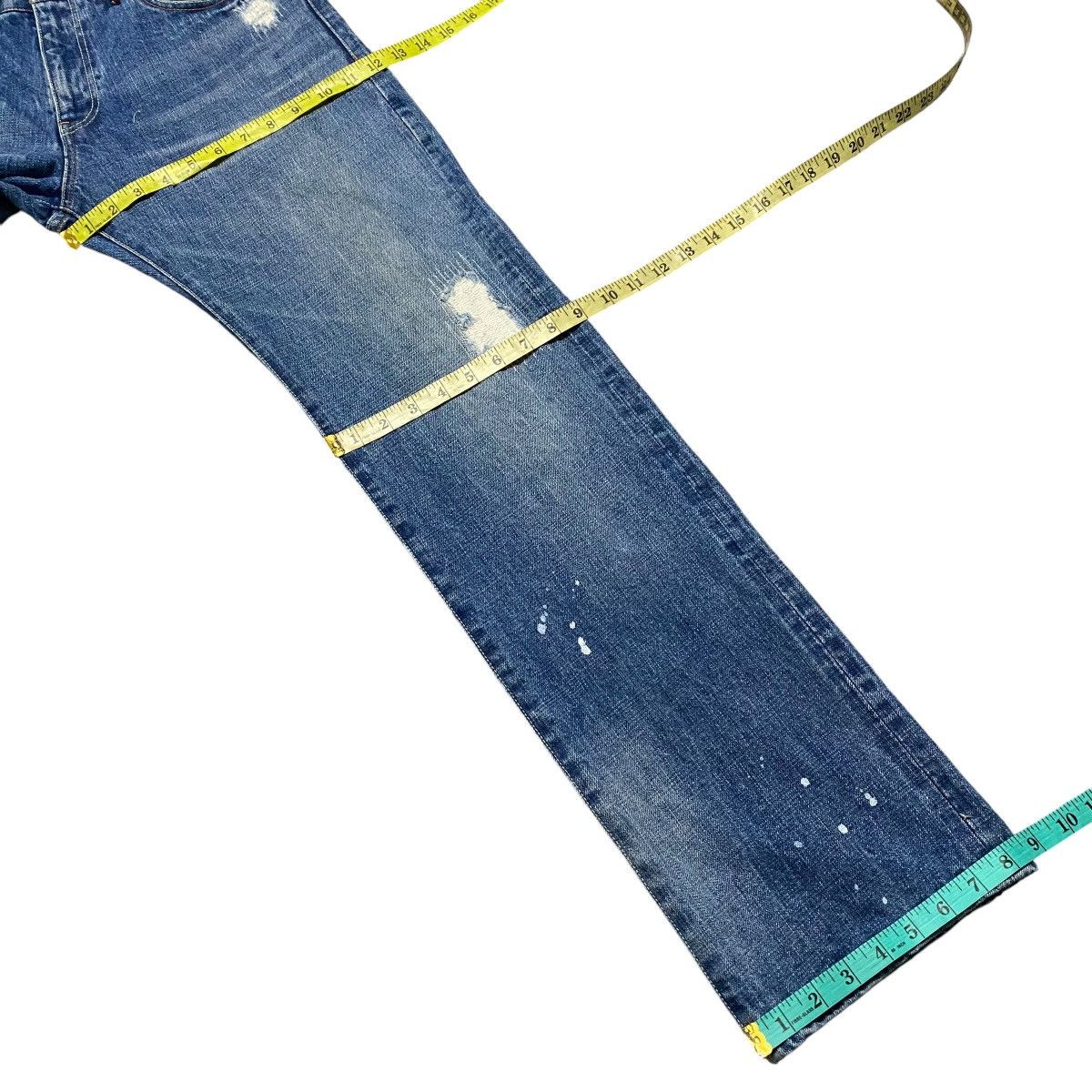 Japanese Brand GLOBAL WALK Distressed Denim Selvedge Jeans Size US 33 - 20 Thumbnail