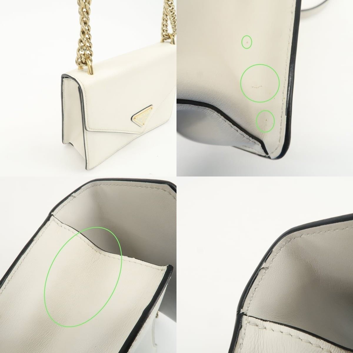 Prada Prada Saffiano Flap Bag White Size ONE SIZE - 6 Thumbnail