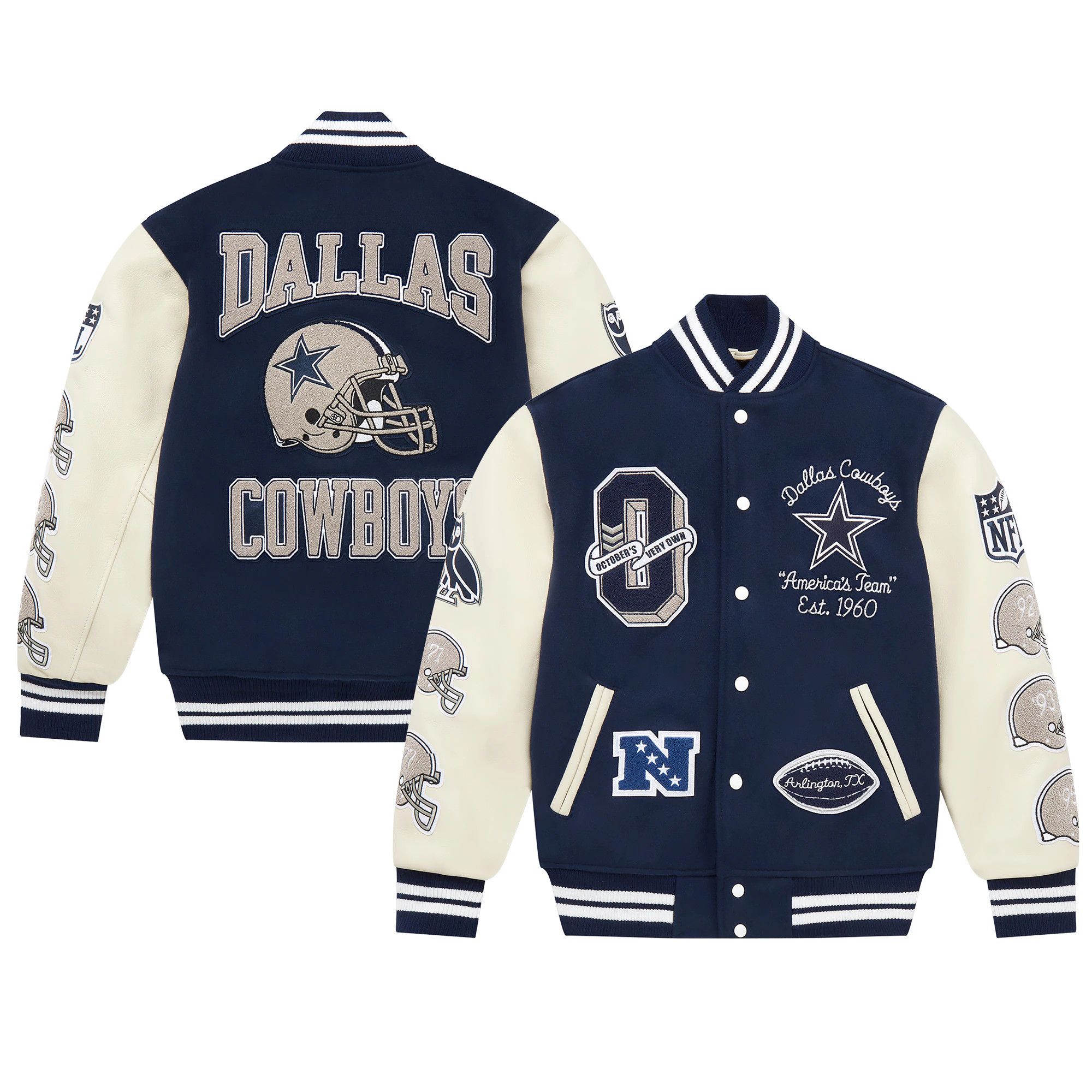 Drake OVO x NFL DALLAS COWBOYS VARSITY JACKET Size US L / EU 52-54 / 3 - 3 Thumbnail