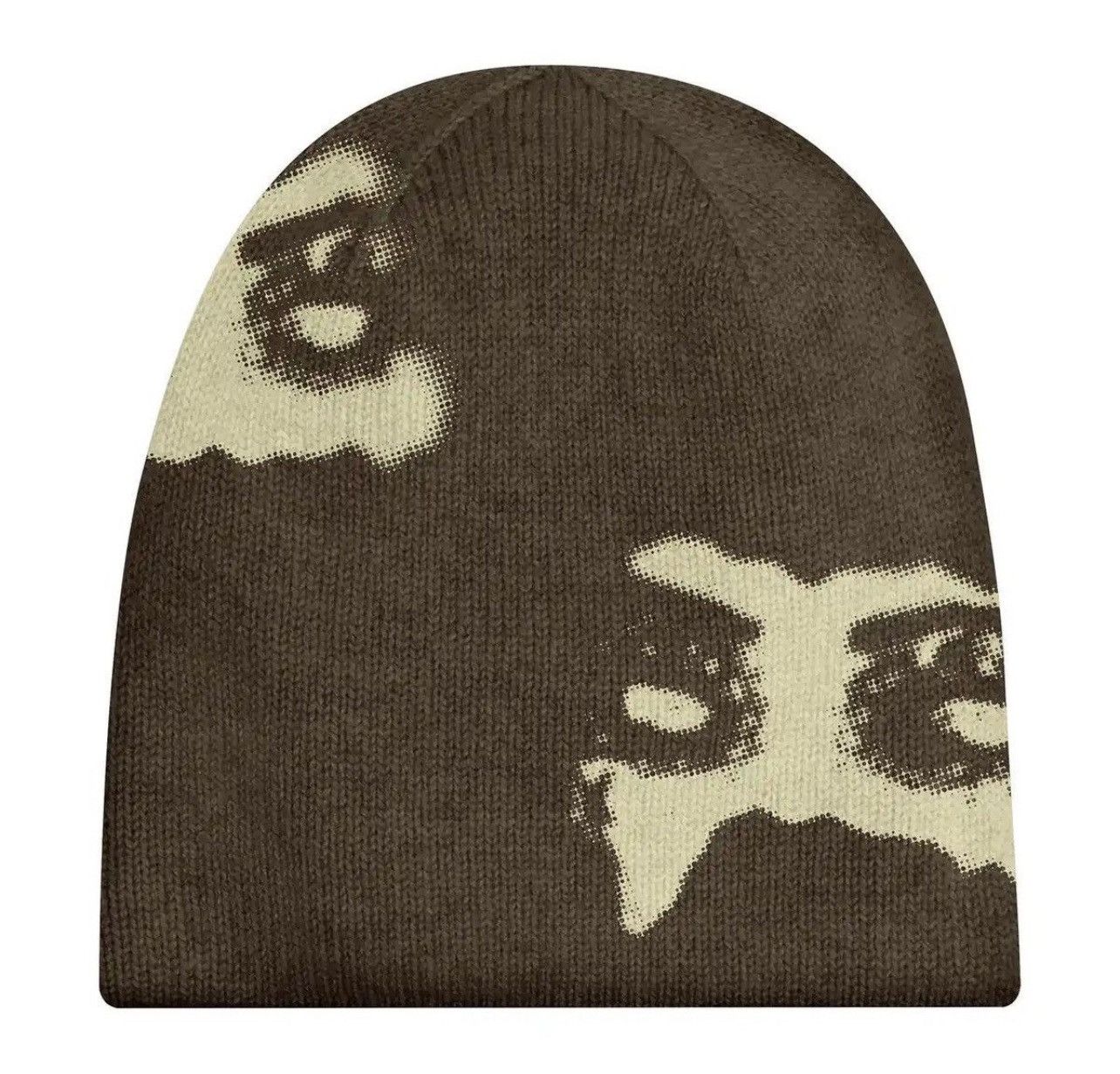 Japanese Brand Y2K Face Printing Knitted Hat Size ONE SIZE - 2 Thumbnail