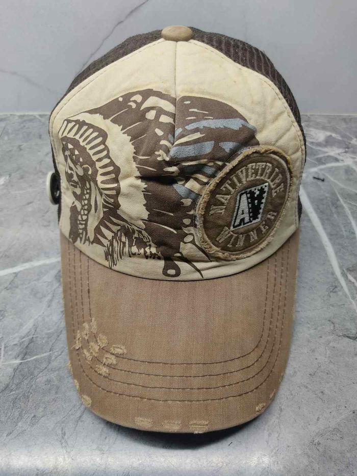 Japanese Brand Vintage Nativetribe Winner Distressed Style Trucker Hat Size ONE SIZE - 2 Thumbnail
