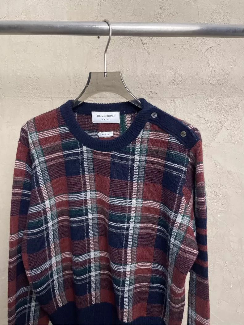 Thom Browne Thom browne Red-brown Tibetan blue plaid four-stripe pure w Size US M / EU 48-50 / 2 - 3 Thumbnail